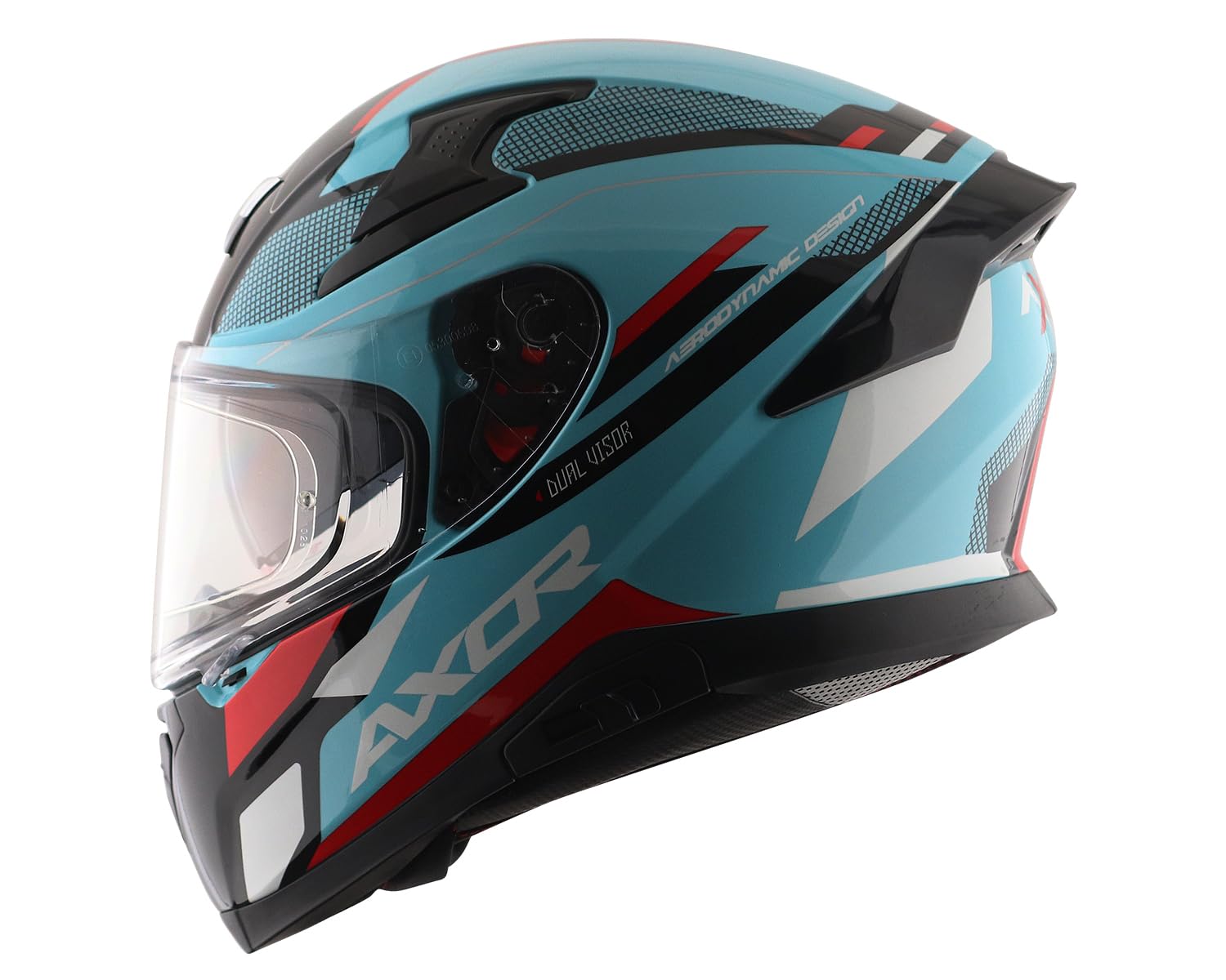 Axor Helmets Axor Helmets Apex Turbine Helmet (Hex Blue Red,, Medium)