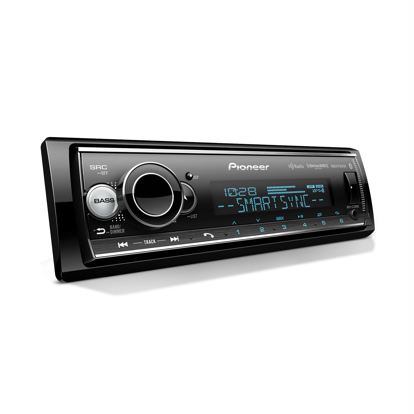 Pioneer MVH-S720BHS Audio Digital Media Receiver - Single Din Bluetooth Car Stereo with Amazon Alexa, HD Radio and Enhanced Audio Functions