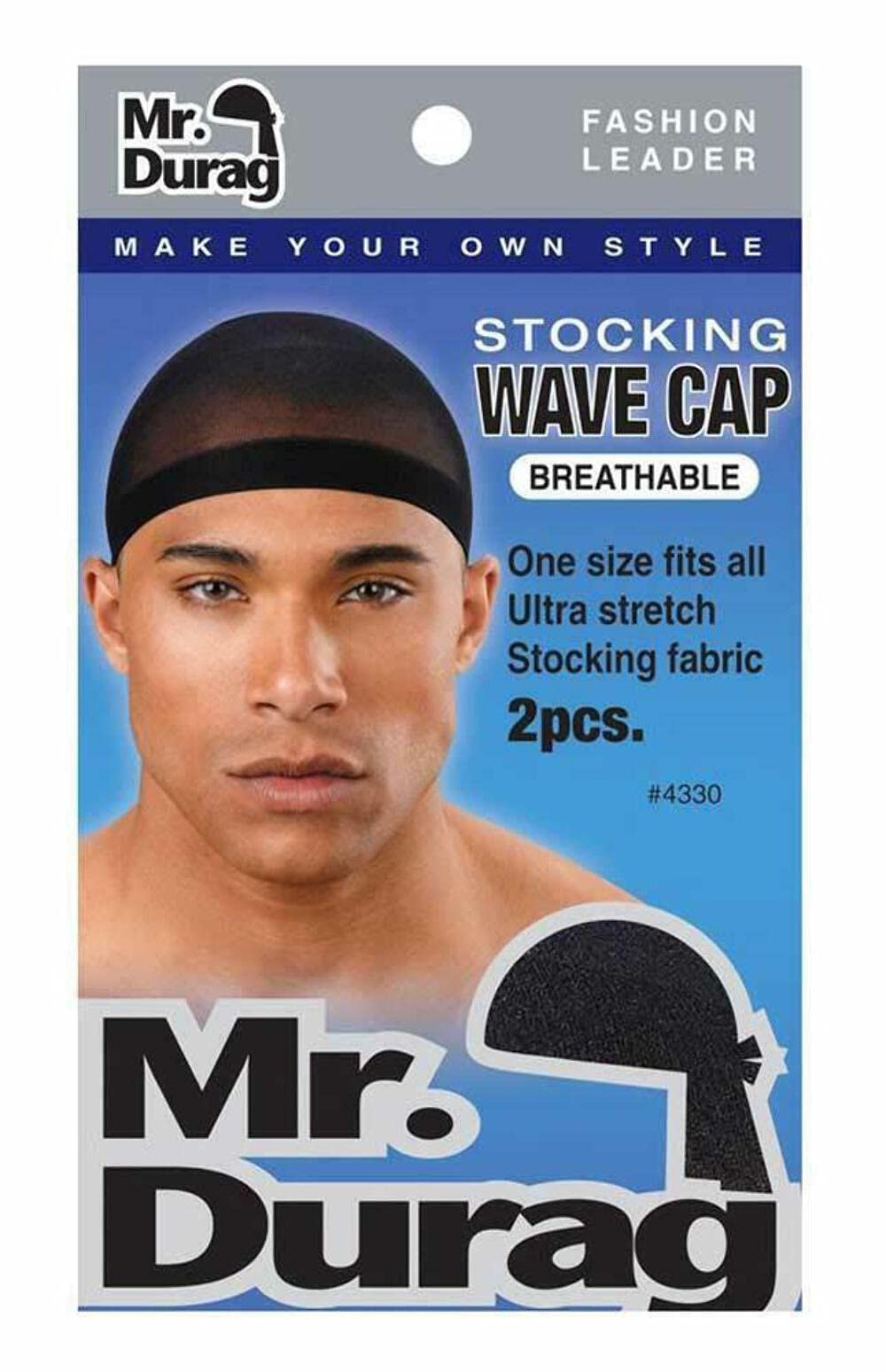 Annie Mr. Durag Stocking Wave Cap 4330, 2 Count (Pack of 1), 2 Count (Pack of 1)