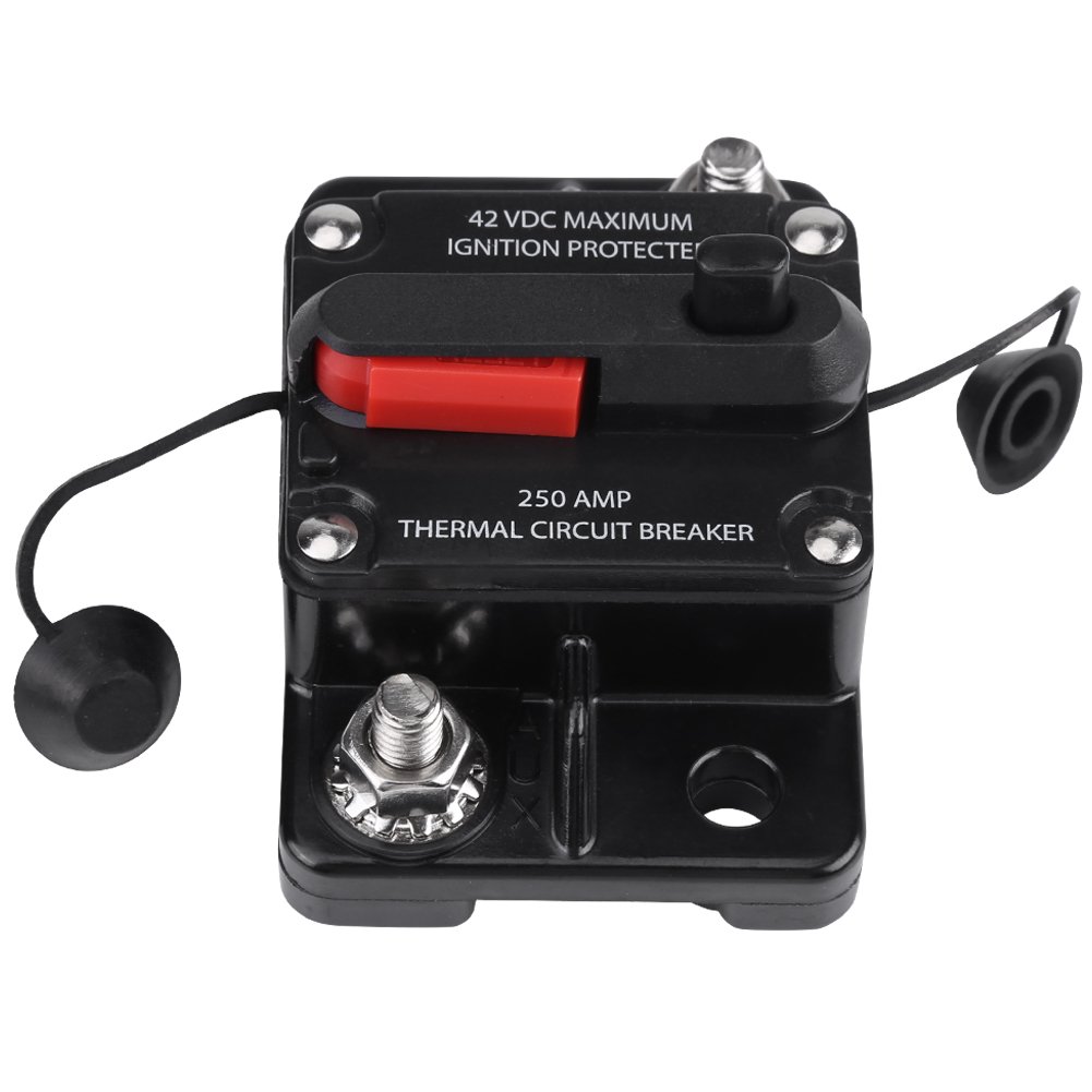 Black Plastic Circuit Breaker, Plastic Made Medium - 32 ° C ~ 82 ° C Car Audio Inline