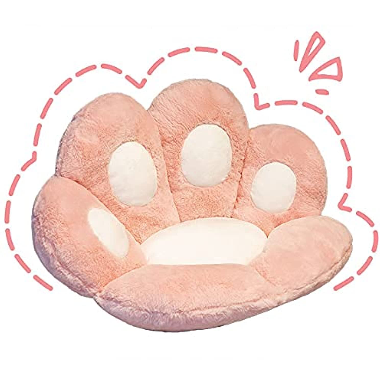 Goodsworldwide Cat Paw Cushion- Kawaii Cozy Cute Seat Cushion, Cat Paw Shape Lazy Sofa Office Chair Cushion,Office Cozy Warm Seat Pillow,Plush Sofa Cushion Home Decoration (Pink,70x60cm)