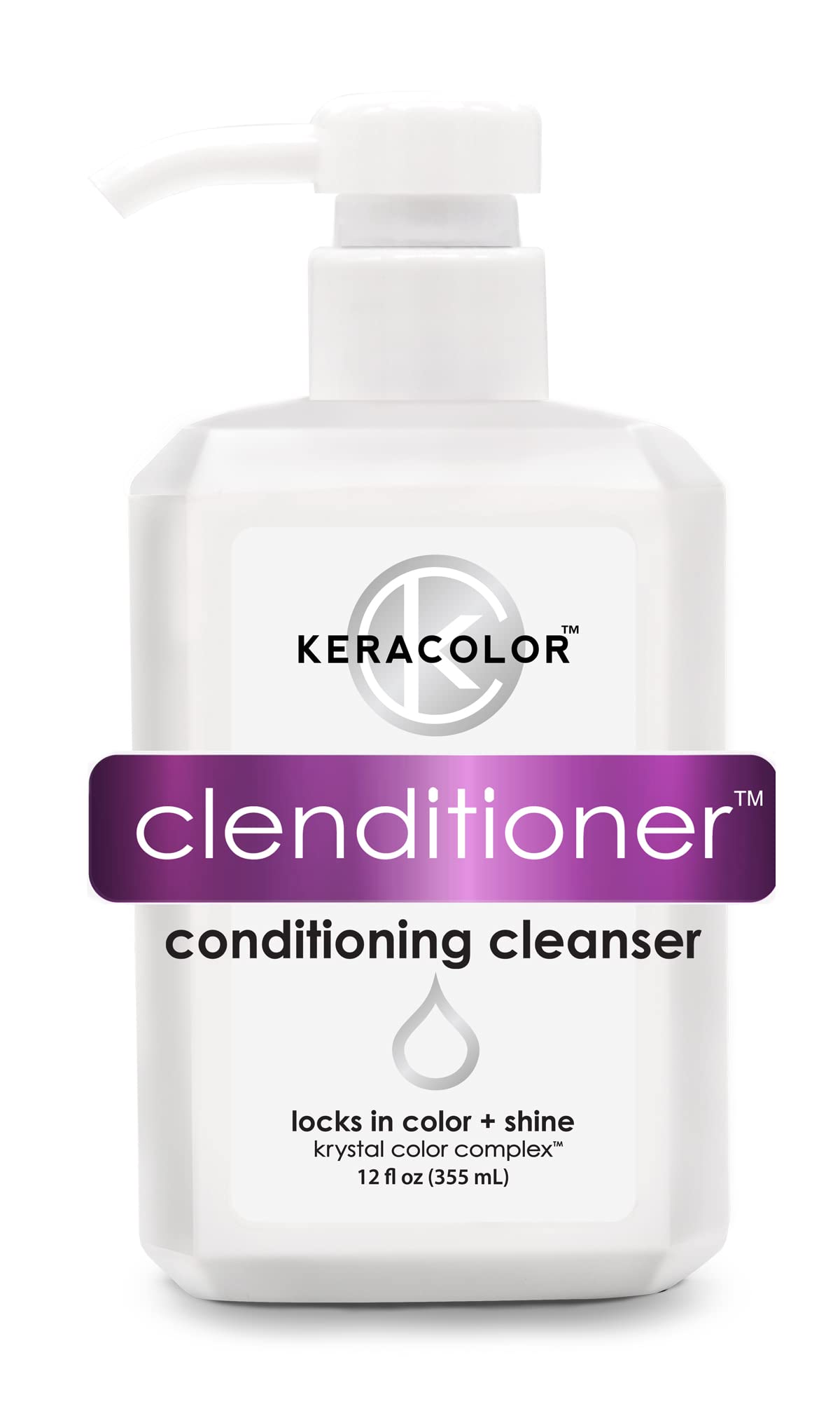 Keracolor Clenditioner Co Wash Cleansing Conditioner Keratin Infused - Color Safe Prevents Color Fade - Replaces Your Shampoo, 12 fl. oz.