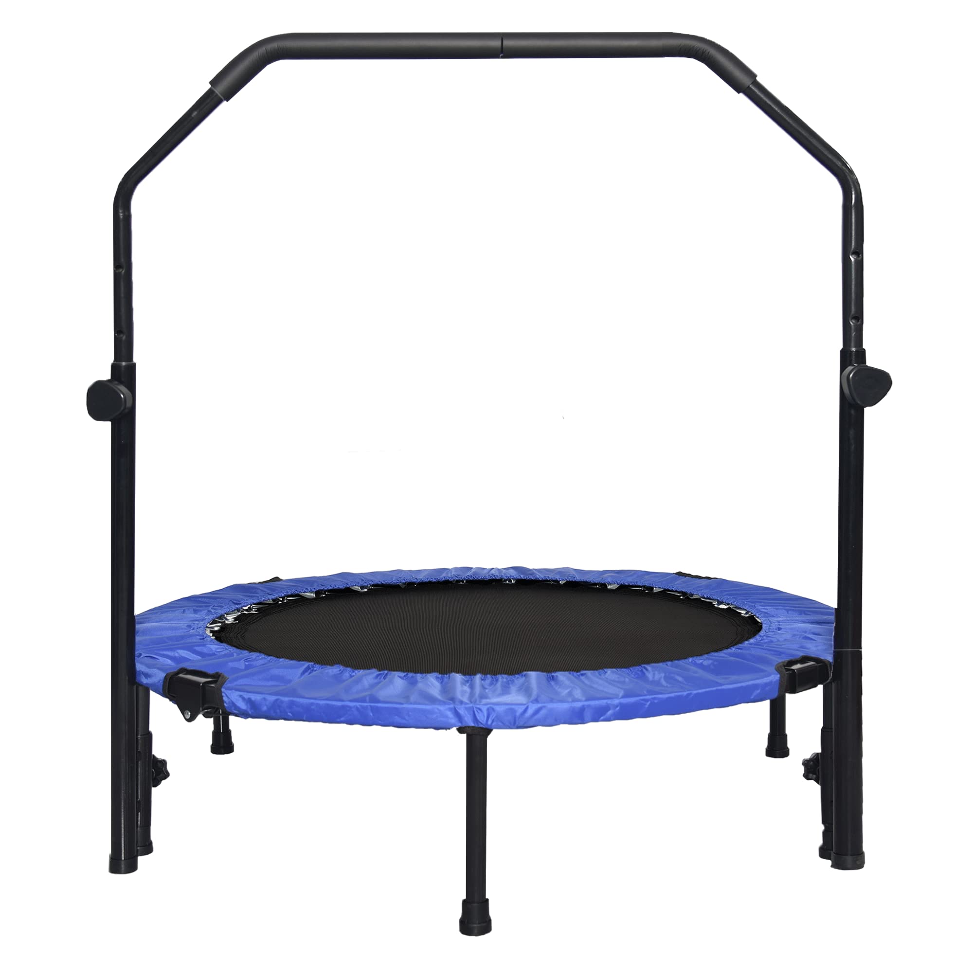 SKY LAND 40" Trampoline for Adults & Kids | Indoor & Outdoor Rebounder with Adjustable Foam Handle & Safety Pad | Quiet & Stable Mini Trampoline for Fitness, Cardio & Fun – 300LBS Capacity (EM-8102)