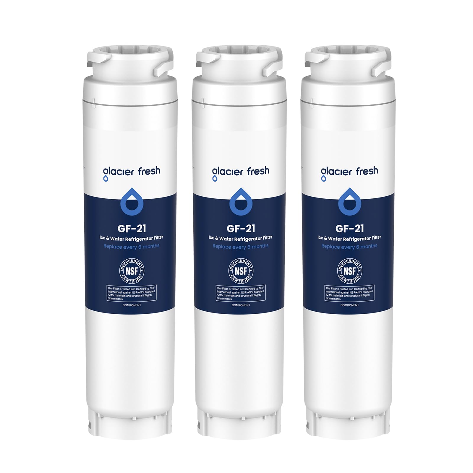 GLACIER FRESH Compatible with UltraClarity REPLFLTR10 Refrigerator Water Filter, Replacement for BOSCH 644845, 9000194412, B26FT70SNS, B22CS80SNS, B22CS50SNS, Miele KWF1000, 3 Filters