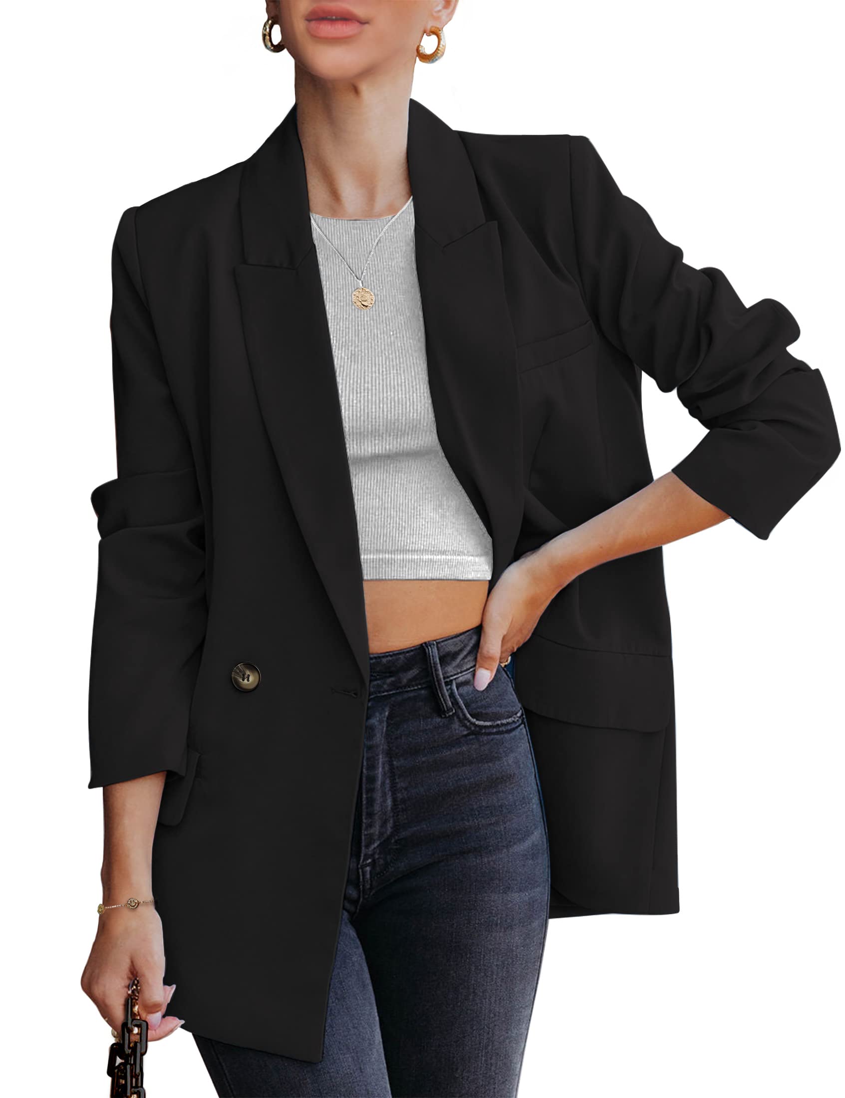 Blazer Jackets for Women Work Casual Office Long Sleeve Fashion Dressy Business Outfits