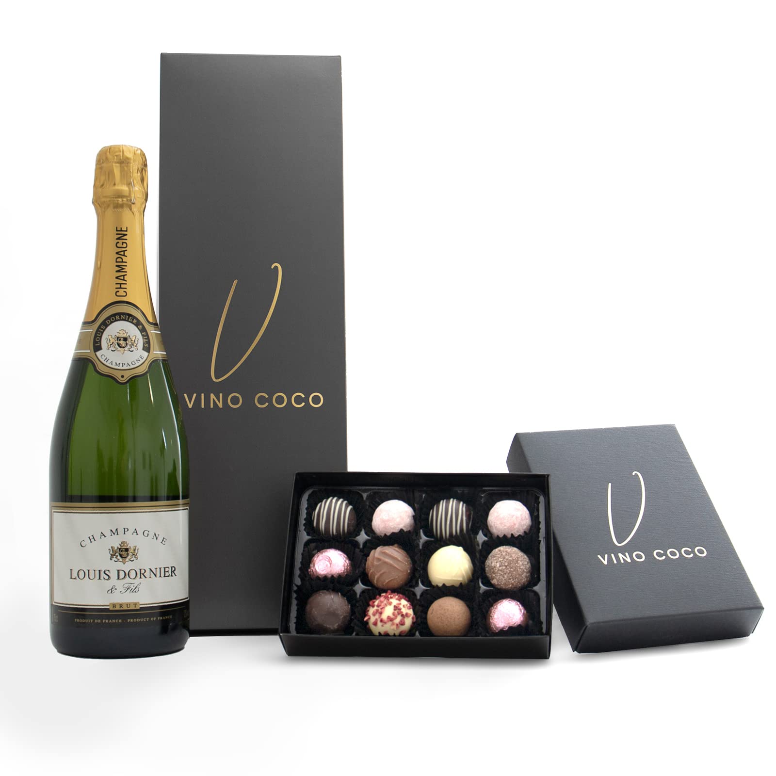 Vino CocoChampagne & Chocolate Truffles Gift Set - 12% ABV