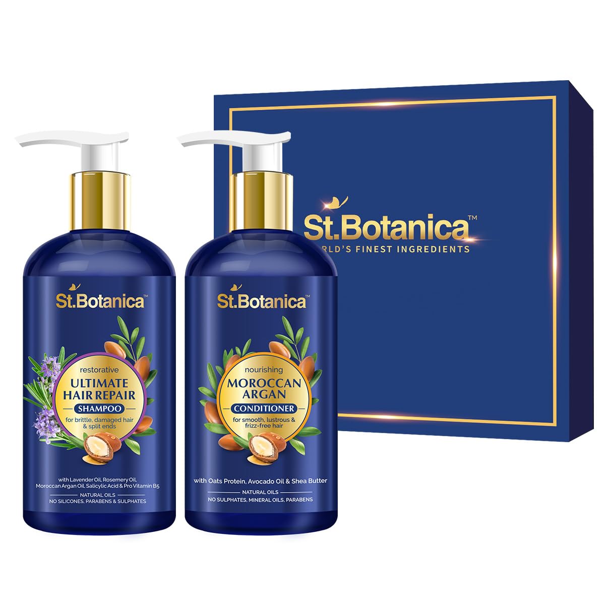 StBotanica Ultimate Hair Repair Shampoo + Moroccan Argan Hair Conditioner 300ml