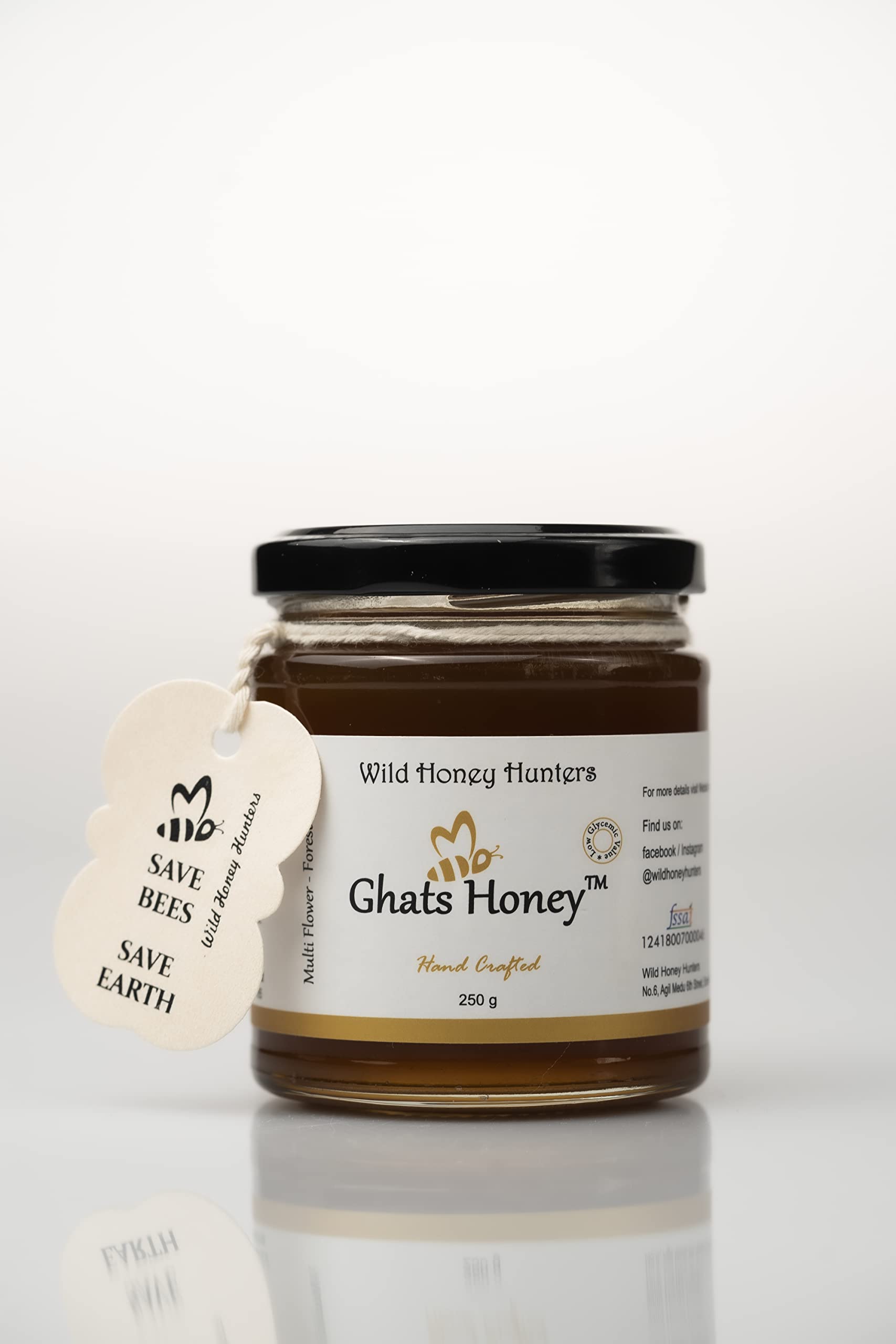 Ghats HoneyMulti floral Forest Honey | Raw Real Forest Wild Honey | Unprocessed | Unfiltered | Unpasteurized | Rich in Anti - Oxidants & Nutrients | Pure Natural Honey 250g