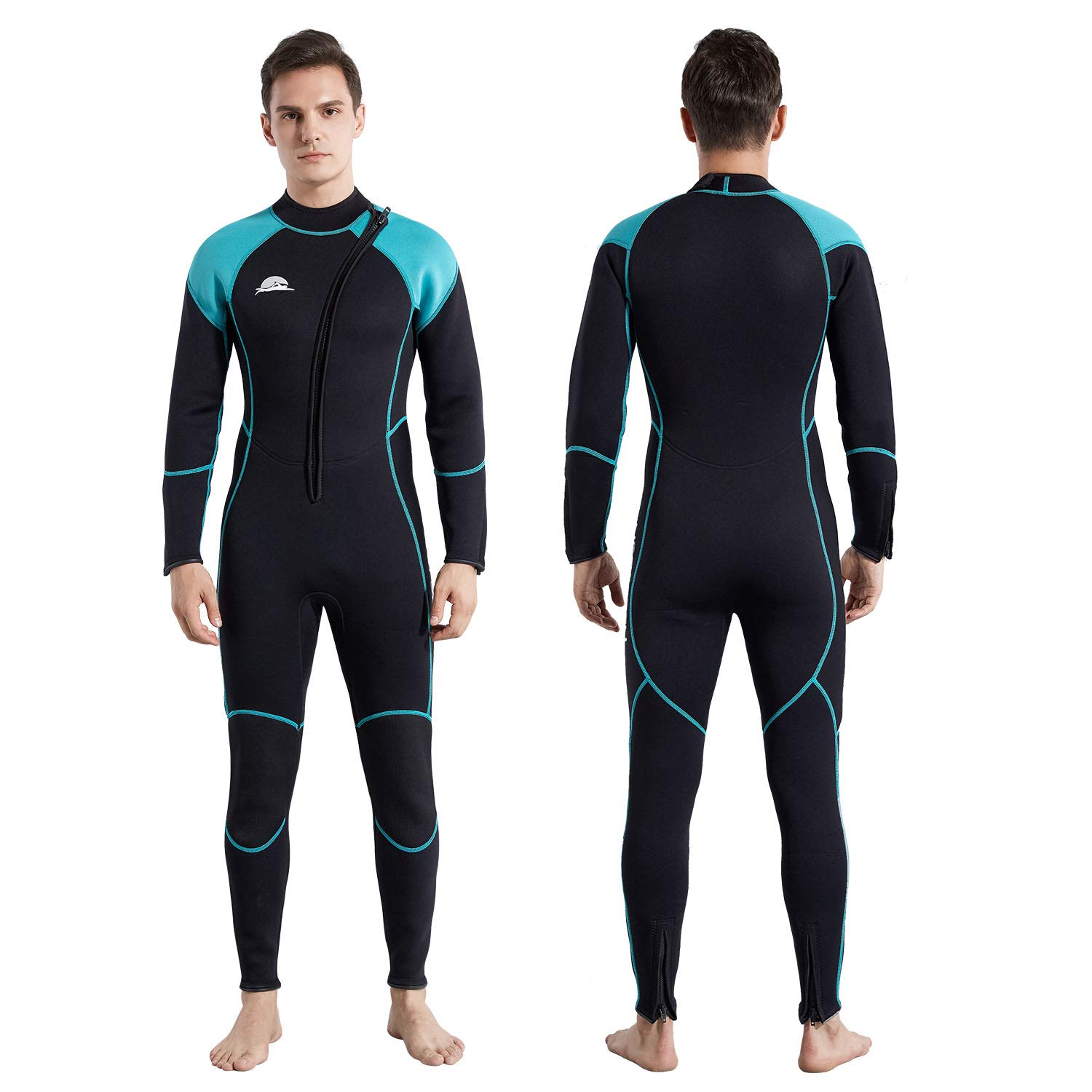 XUKER Women Men Wetsuit 2mm 3mm, Neoprene Wet Suits Front/Back Zip in Cold Water Full Body Dive Suit for Diving Snorkeling Surfing Swimming Canoeing