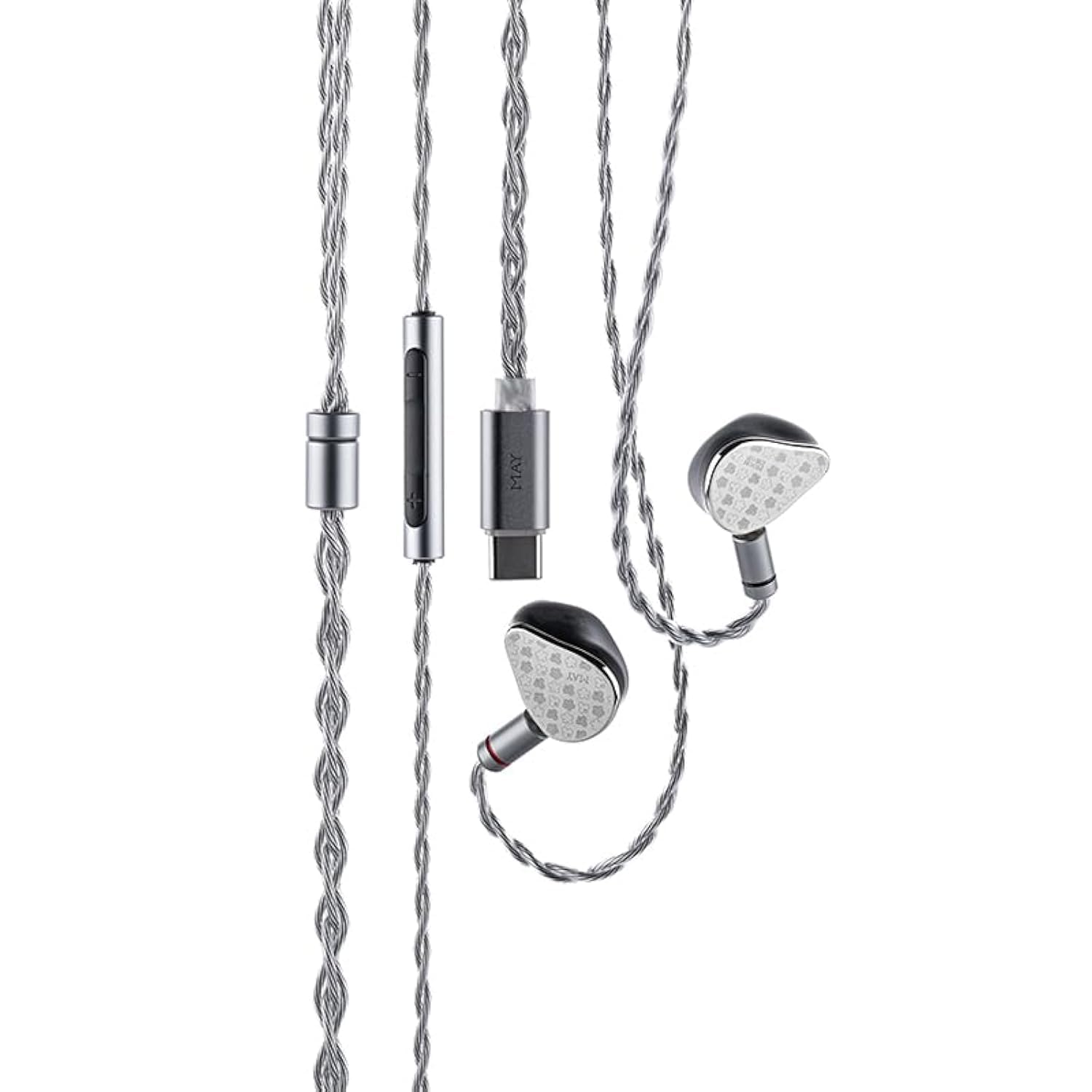 Moondrop May DSP Earphone USB-C DSP Dynamic+Planar Driver Hybird in-Ear Earbuds with Interchangeable Cable