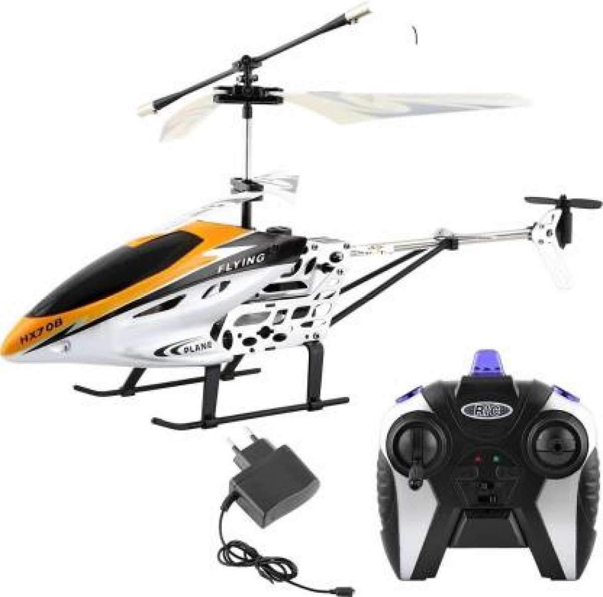 Rp Enterprise Helicopter V-Max Hx-713 Original Radio Metal Remote Controlled Helicopter With Unbreakable Blades -(Multicolor)