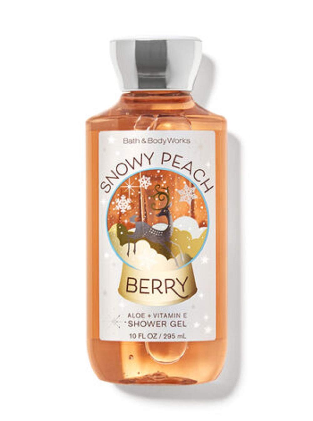 Bath and Body Works Snowy Peach Berry Shower Gel Wash 10 Ounce Full Size