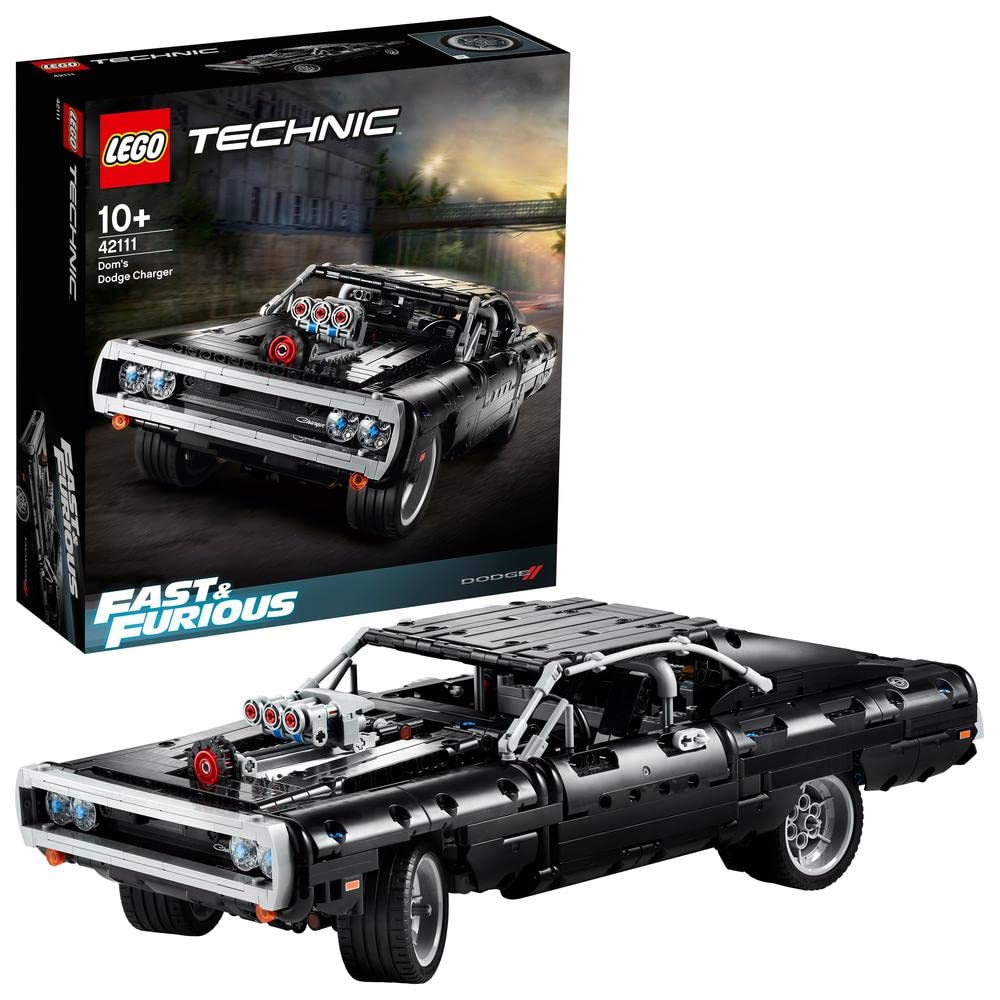 LEGOTechnic Dom’s Dodge Charger 42111 Building Blocks Toy Car Set; Toys for Boys, Girls, and Kids (1,077 Pieces)