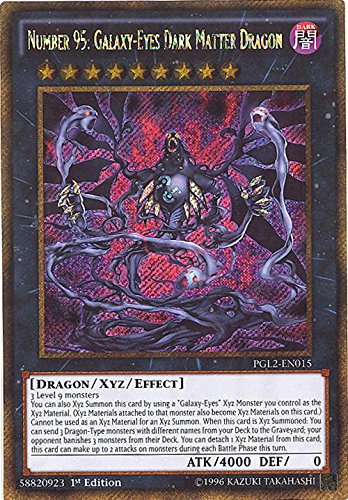 number 95 yugioh - YU-GI-OH! - Number 95: Galaxy-Eyes Dark Matter Dragon (PGL2-EN015) - Premium Gold: Return of The Bling - Unlimited Edition - Gold Secret Rare