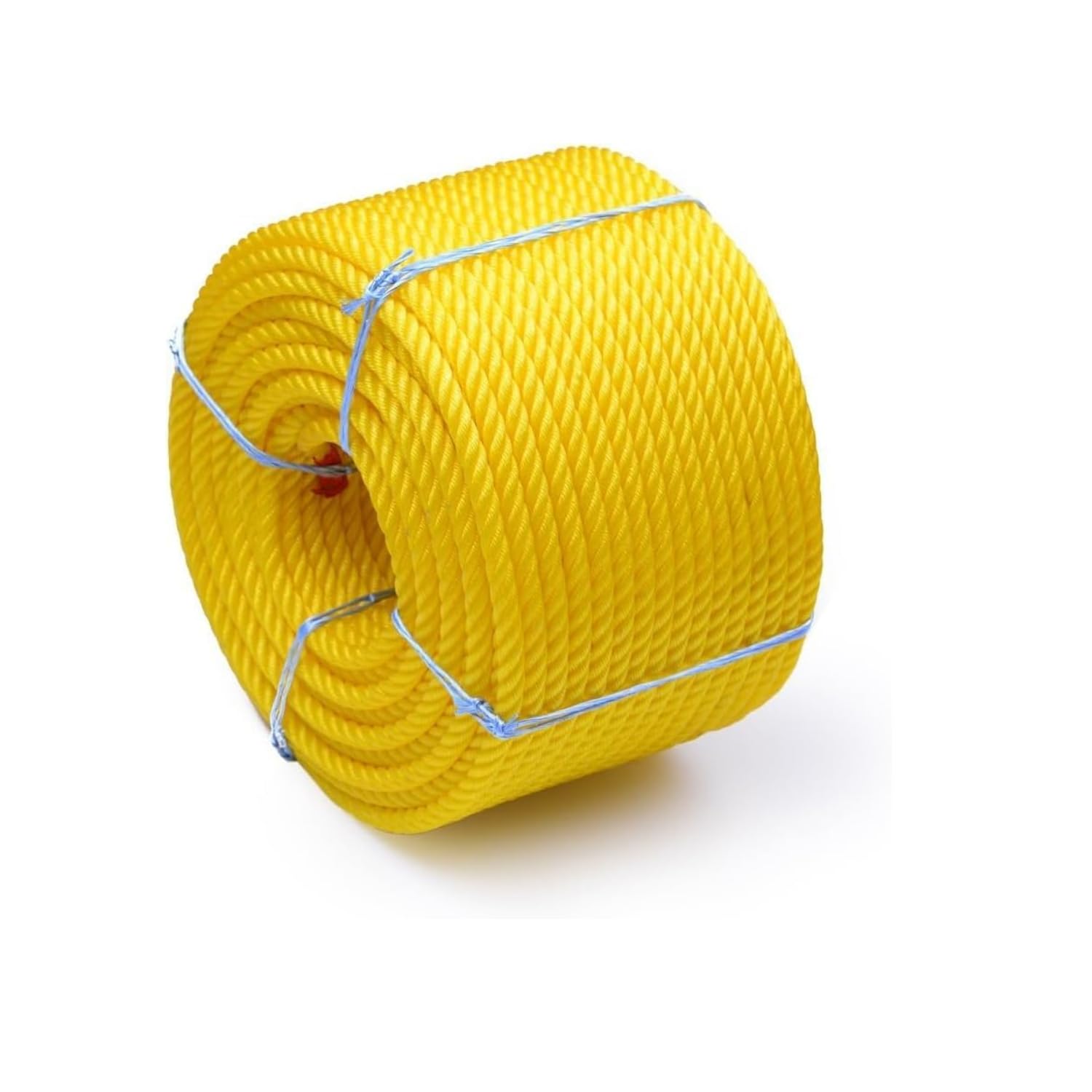 Biella 4mm Yellow Colour Multipurpose Virgin Plastic Nylon Rope 100 Yards