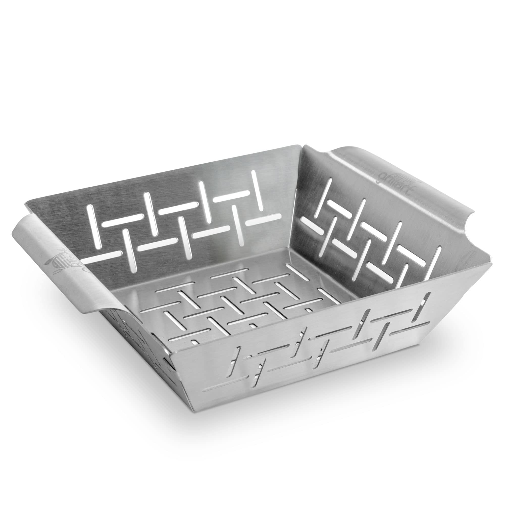 grillart® Premium stainless steel grill basket can be used as a vegetable basket, fish grill basket and grill tray - universal and particularly durable grill pan for the grill - the ideal grill