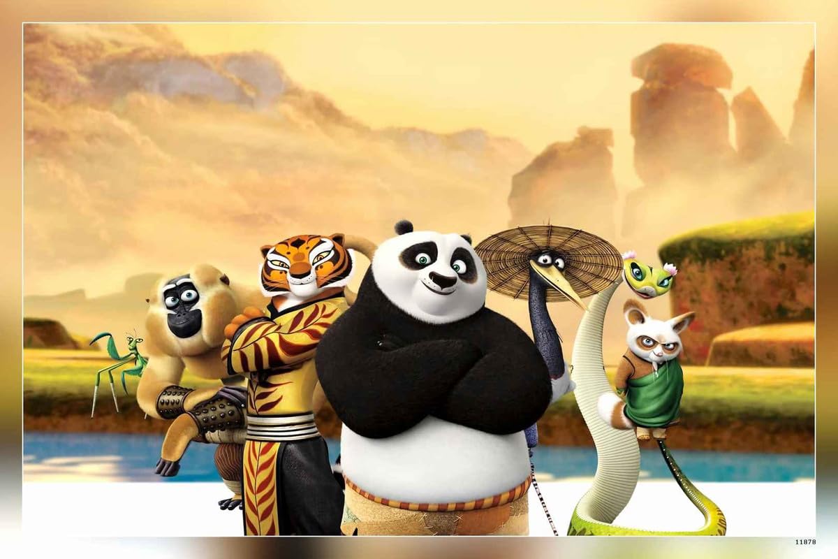 POSTERDADDY Kung Fu Panda Poster Reprint Matte Finish Paper Unframed 12 x18 Inch (Multicolor) - 11878