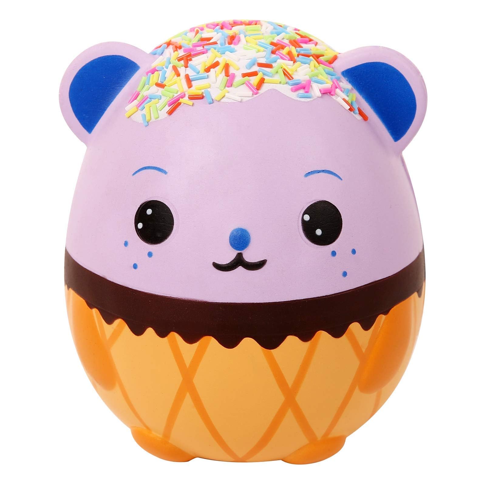 Anboor 5.5" Squishies Jumbo Panda Egg Creamy Candy Ice Cream Slow Rising Scented Kawaii Squishies Animal Toy for Collection Stress Relief Kid's Toys (Purple)