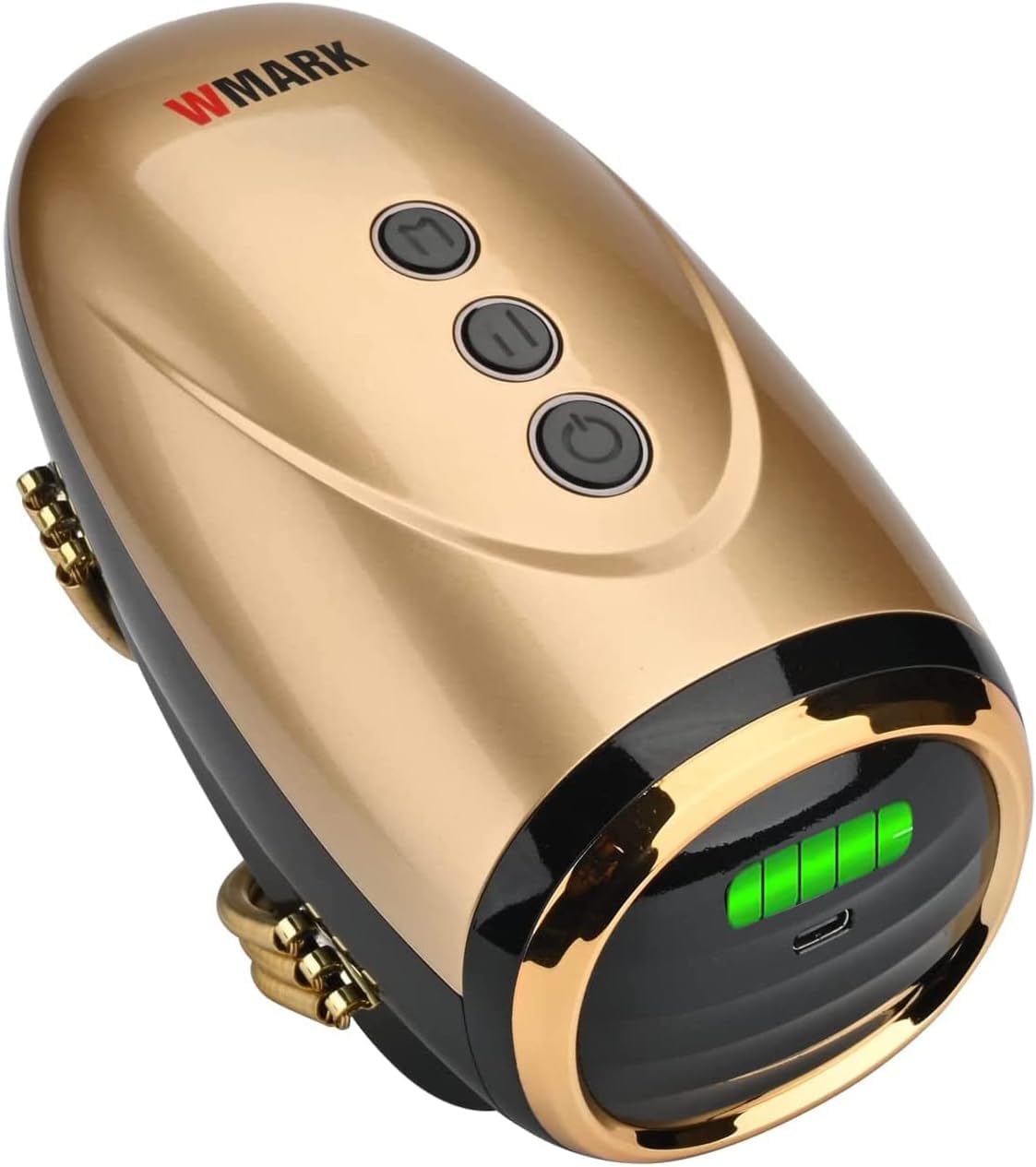 Barber Massager/Cordless Handheld Massager, Charge Neck/Legs/Hand/Face Massager, 2 Massage Nodes 2600AMH，Golden