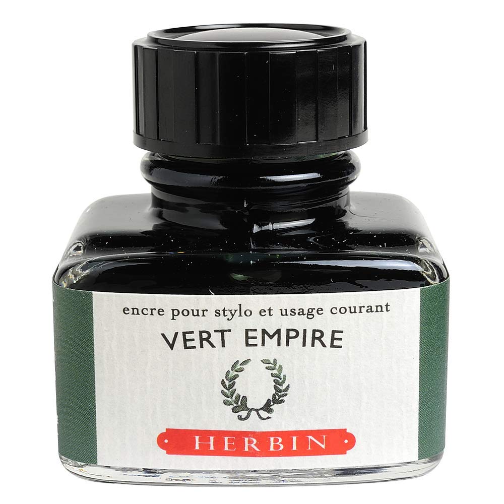 Herbin Jacques 13039T- 30ml Bottle of Ink for Fountain Pens and Rollerball Pens - Vert Empire