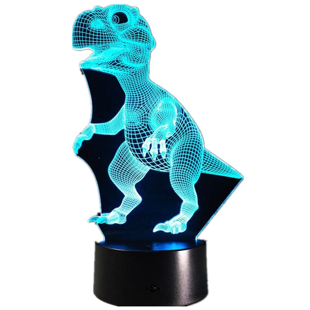 Dinosaur Lamp Novelty Touch 7 Color 3D Visual Led Night Lights for Kids Touch USB Table Lampara Lampe Baby Sleeping Nightlight