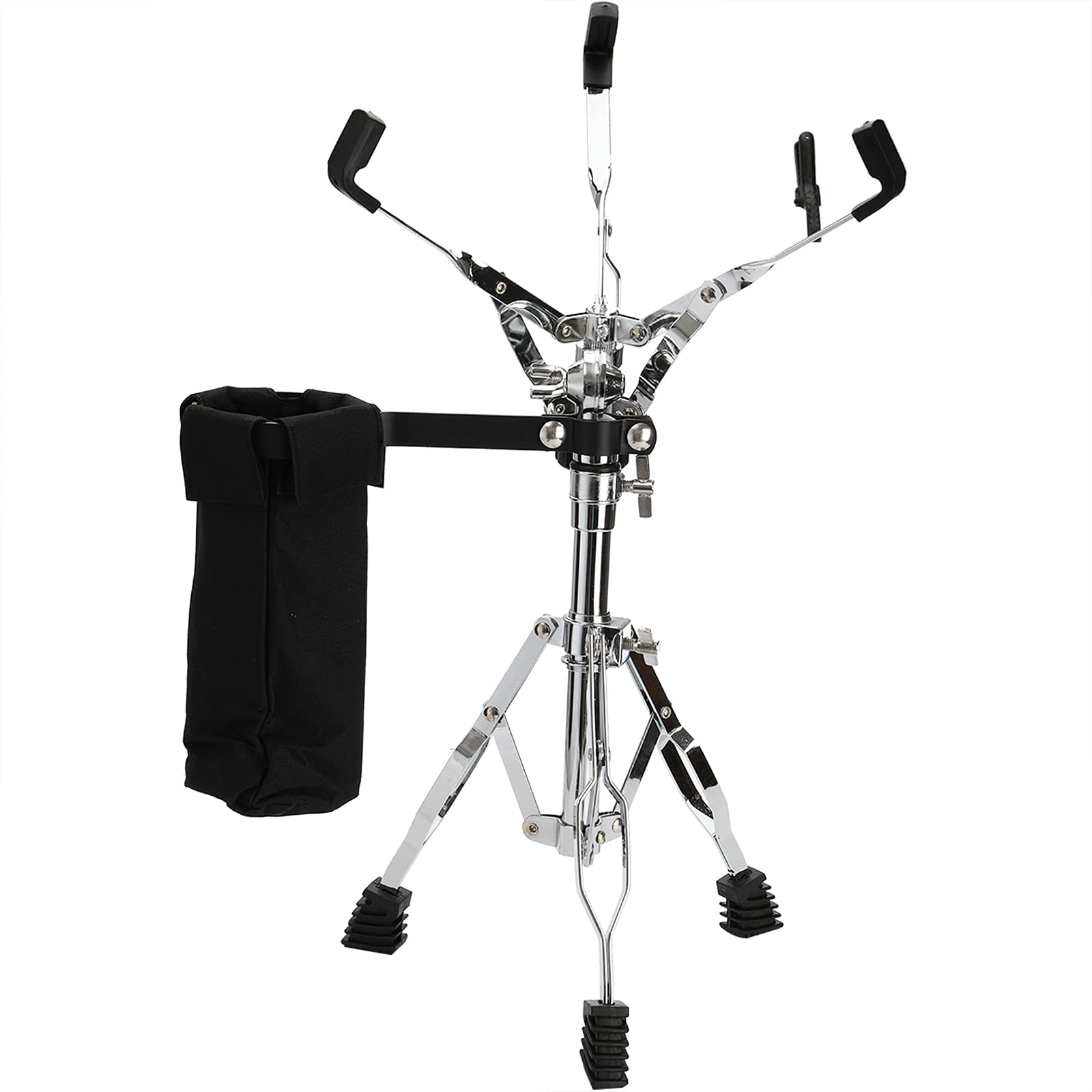 YOUEON Snare Drum Stand with Drum Sticks Holder Lightweight Double Braced Tripod Snare Stand Fit for 10 to 14 Inch Snare Drum/Drum Pad Adjustable Height 14.5 to 23 Inches for Drum Beginners