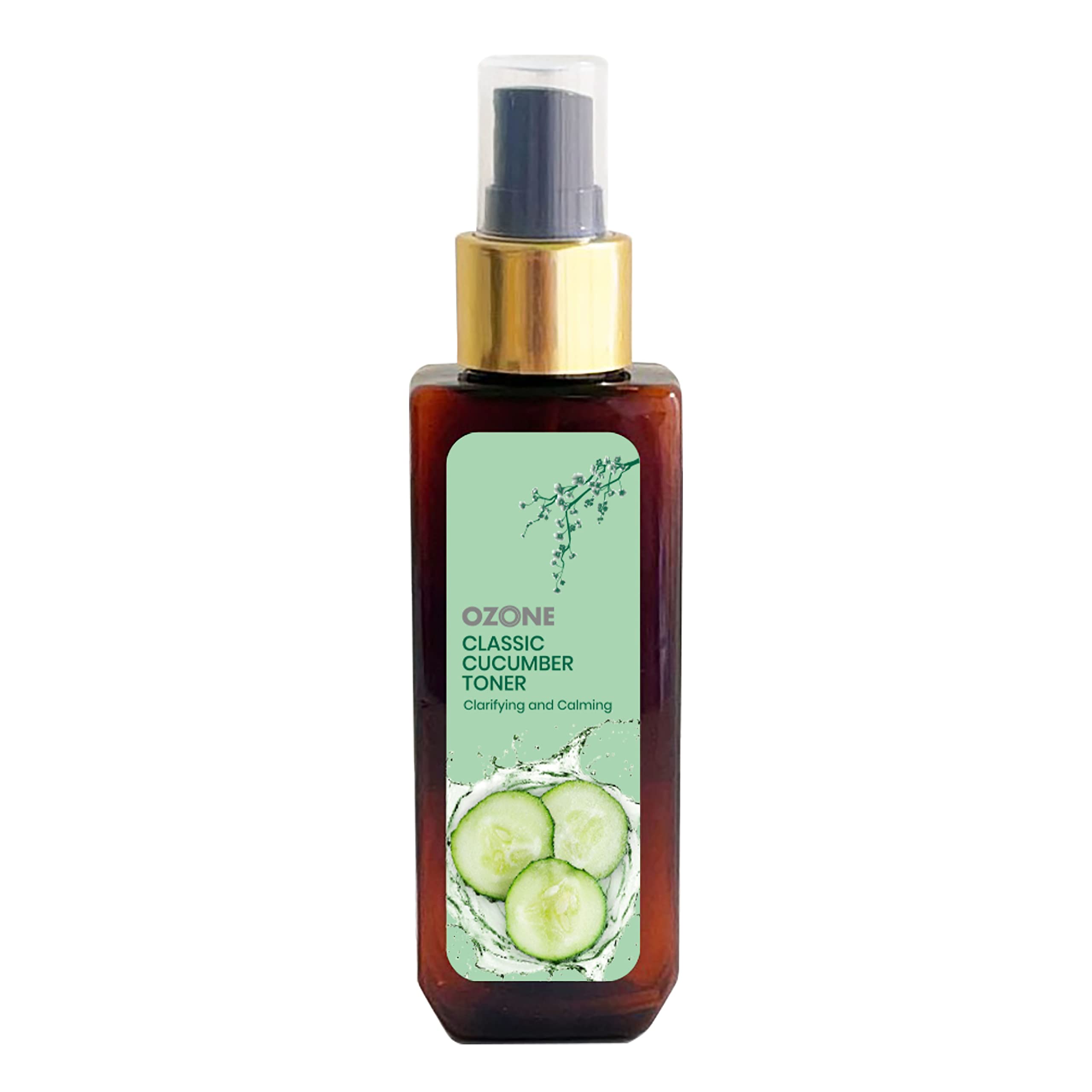 OZONE Classic Cucumber Liquid Toner for Anti Acne, Pore Tightening, Skin Purifying for Oily, Acne Prone & Dull Skin. Natural Product - No Paraben, No Sulphate, No Chemical. 100 Ml