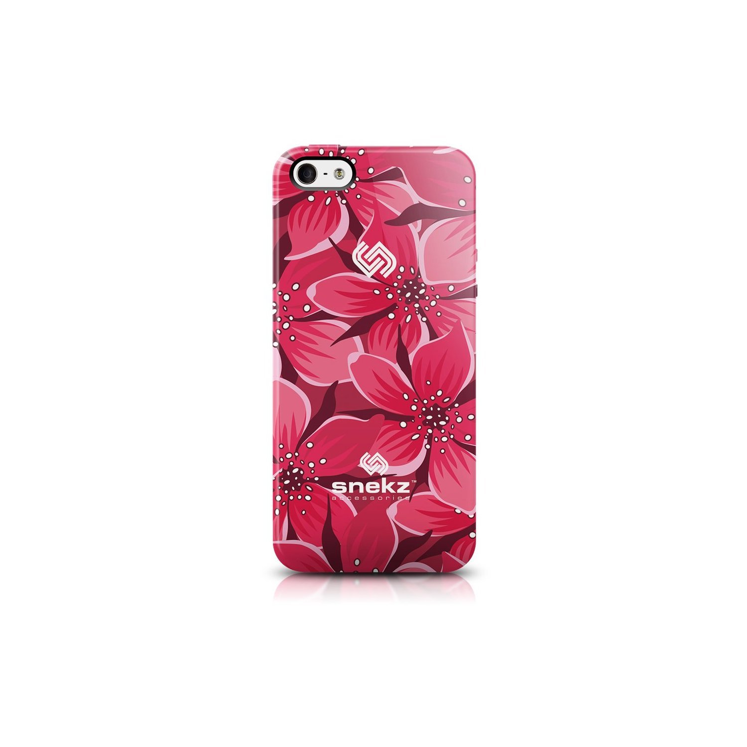 SnekzSnekz iPhone 5 Hard Gloss Case - Pink Bloom