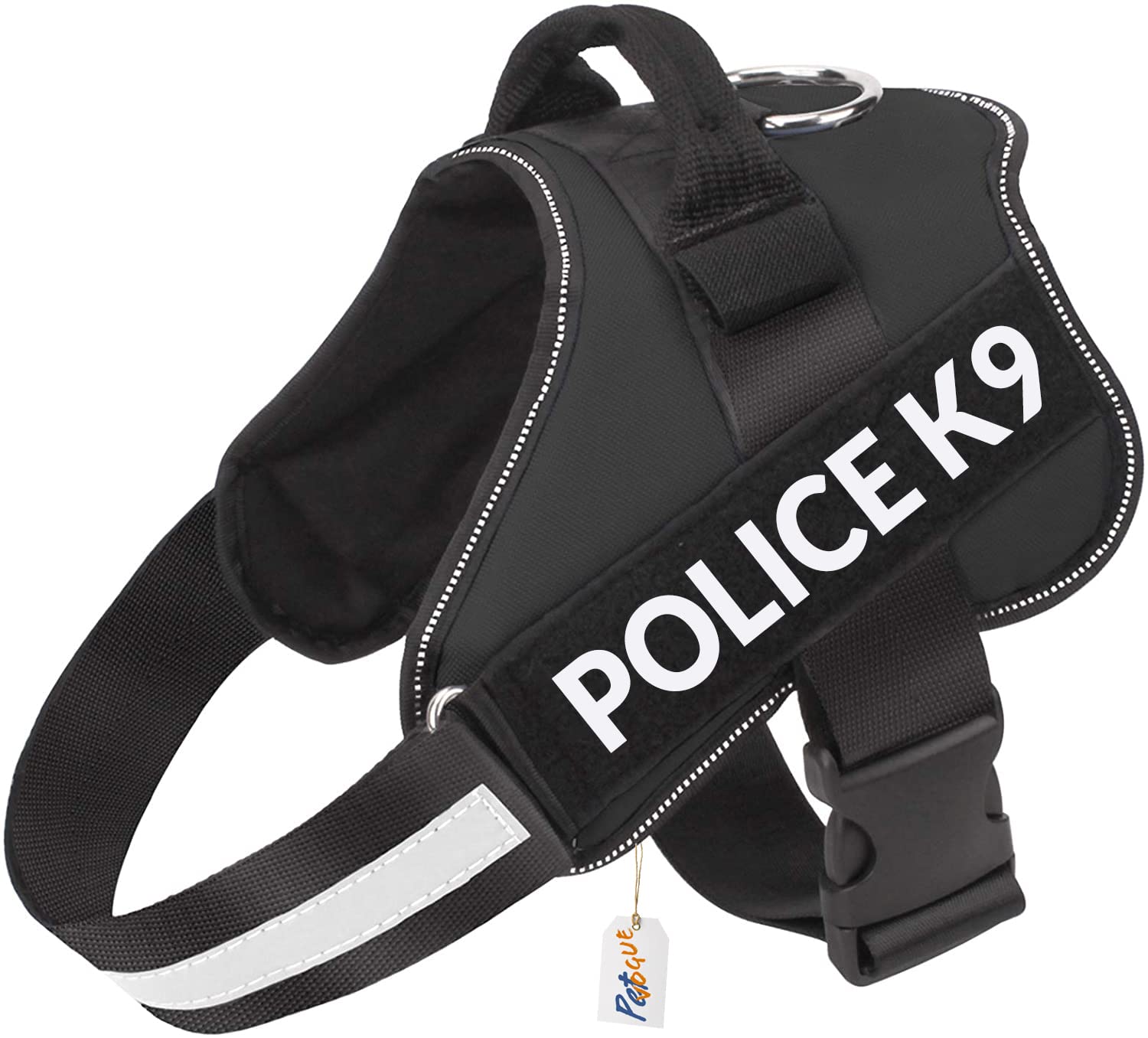 PetVogue Dog Harness With 3M Reflective|No Pull Dog Body Belt|Soft Padded Easy Control Dog Chest Neck Belt|No More Pulling Or Choking|For Small Medium Large Dogs - Size-Xl, Black