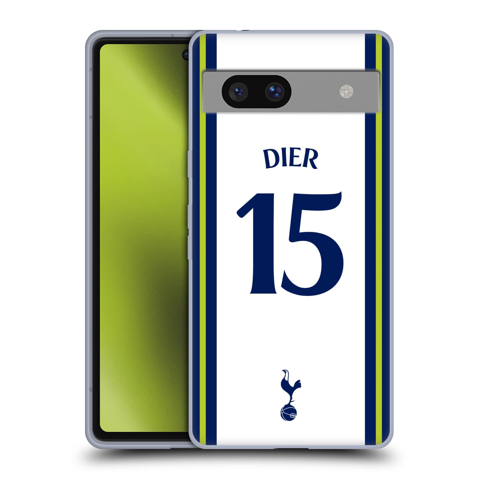 Head Case Designs Officially Licensed Tottenham Hotspur F.C. Eric Dier 2022/23 Players Home Kit Soft Gel Case Compatible with Google Pixel 7a