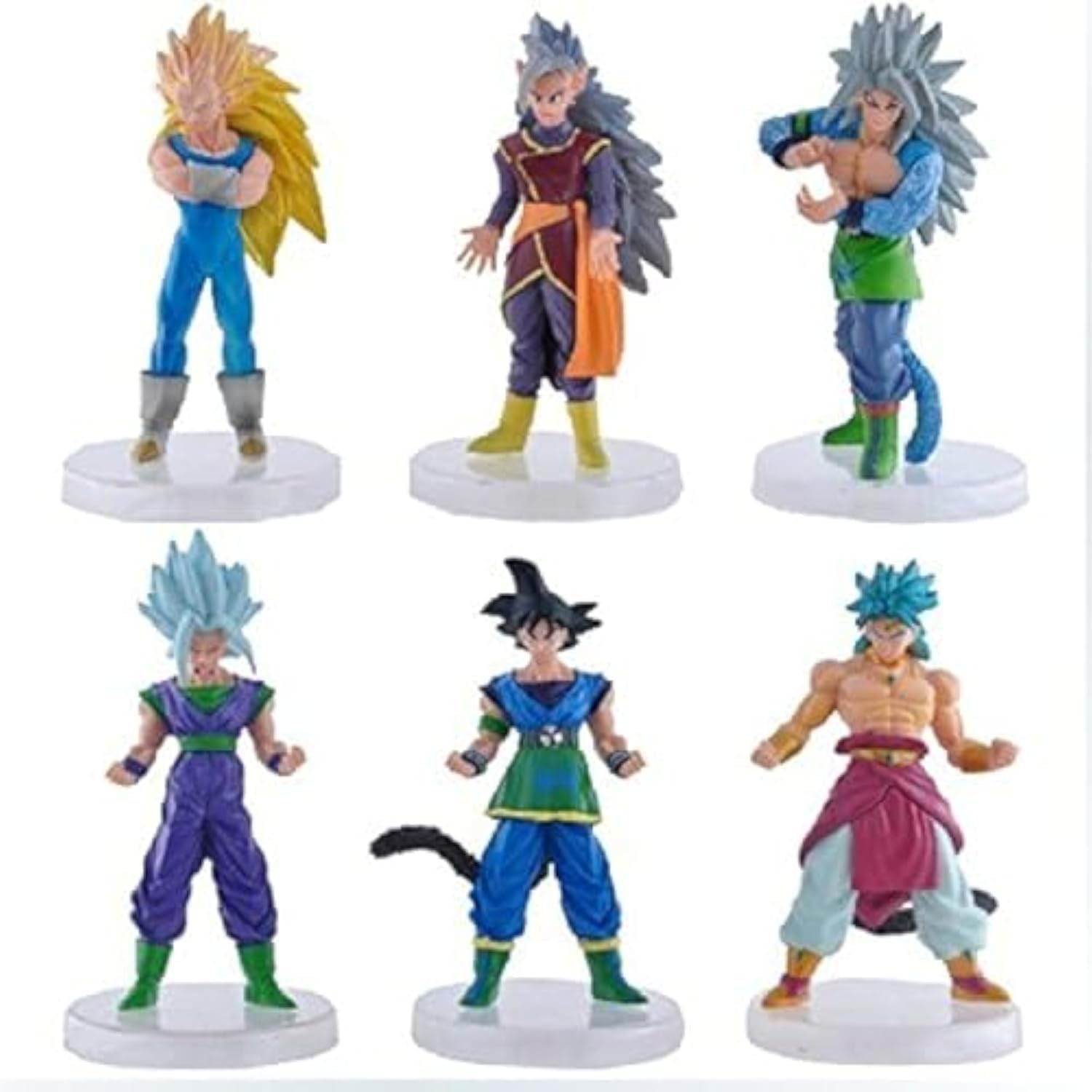 Dragon ball Super Saiyan Figure six figure as a set