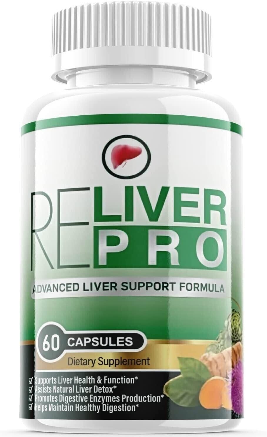 ReLiver Pro Advanced Support Formula/Liver Function & Natural Ingredients - 1 Month Supply - Dido Extreme Supplements