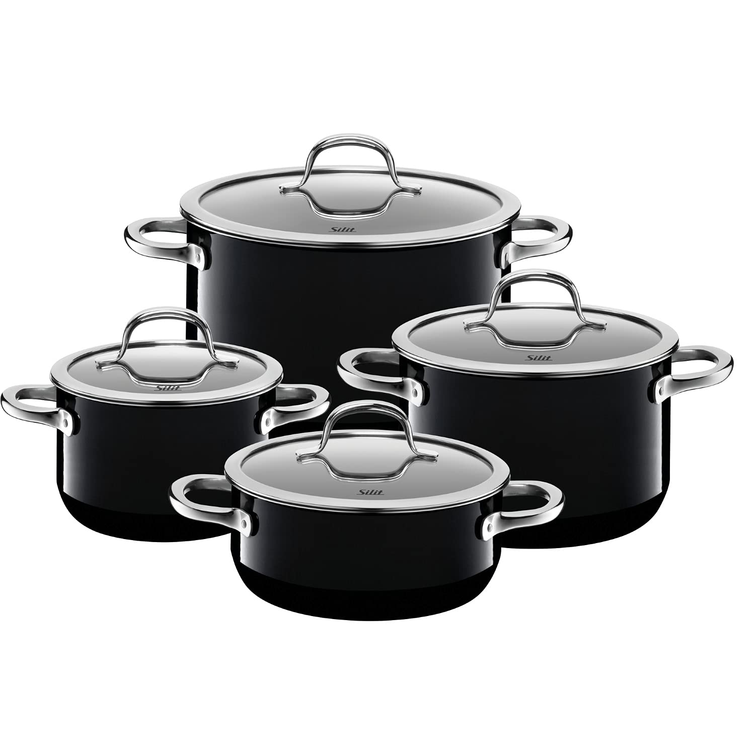 Silit4 pcs cookware Set Passion Black, Enamel, 58.8 x 33 x 29.6 cm