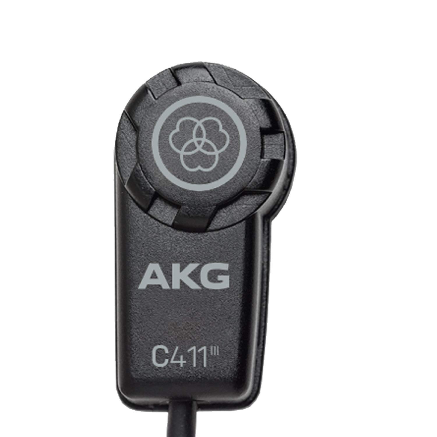 AKGPro Audio C411 PP High-Performance Miniature Condenser Vibration Pickup for Stringed Instruments with MPAV Standard XLR Connector