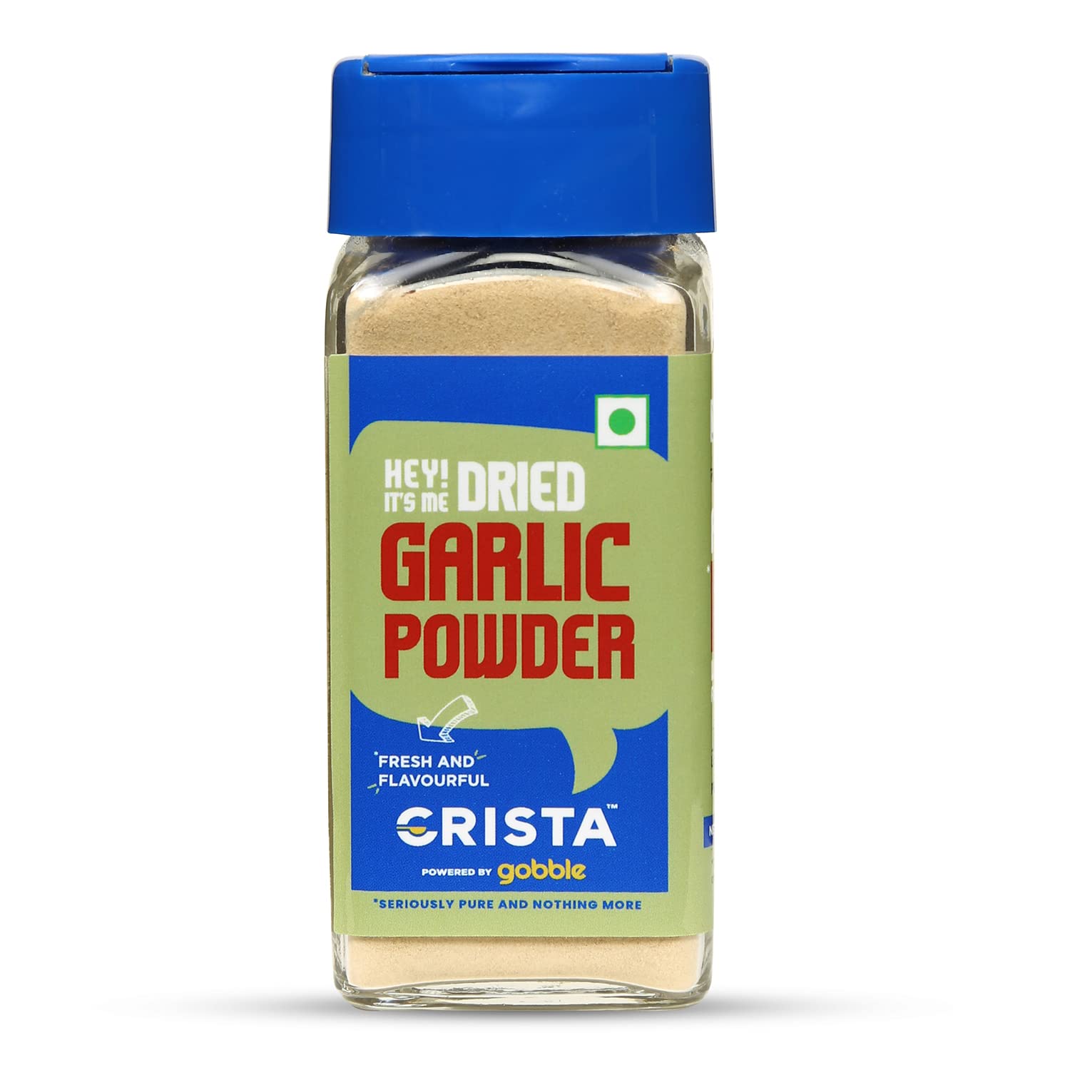 CRISTA Dehydrated Garlic Powder | 100% Pure Lehsun Powder | Ready to use | Farm Fresh | Zero added Colours, Fillers, Additives & Preservatives | 45 gms