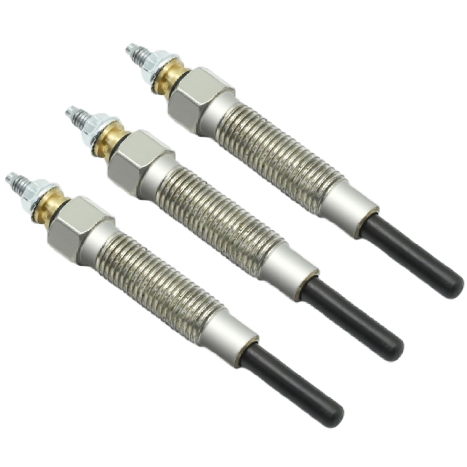 WOOSUKBE 3 Pcs Glow Plug Replacement for Mitsubishi Forklift FD23, FD25 FD30 FD35A FD40K FD60 FD70 Replacement for Terex TC25 TC29 TC35 TC37, 32A66-03102 32A66-03101 32A66-03100