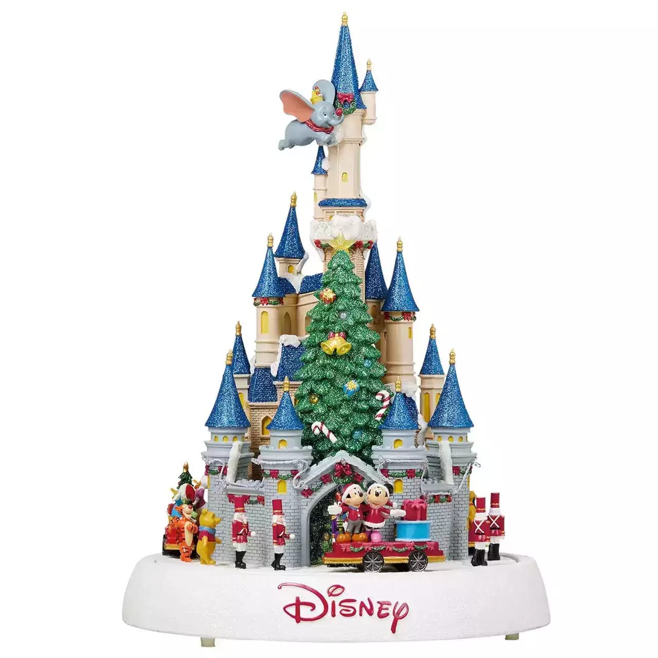 HDIUKHand Crafted and Painted Disney Animated Christmas Castle Parade with LED Lights & Sounds 8 Christmas Songs