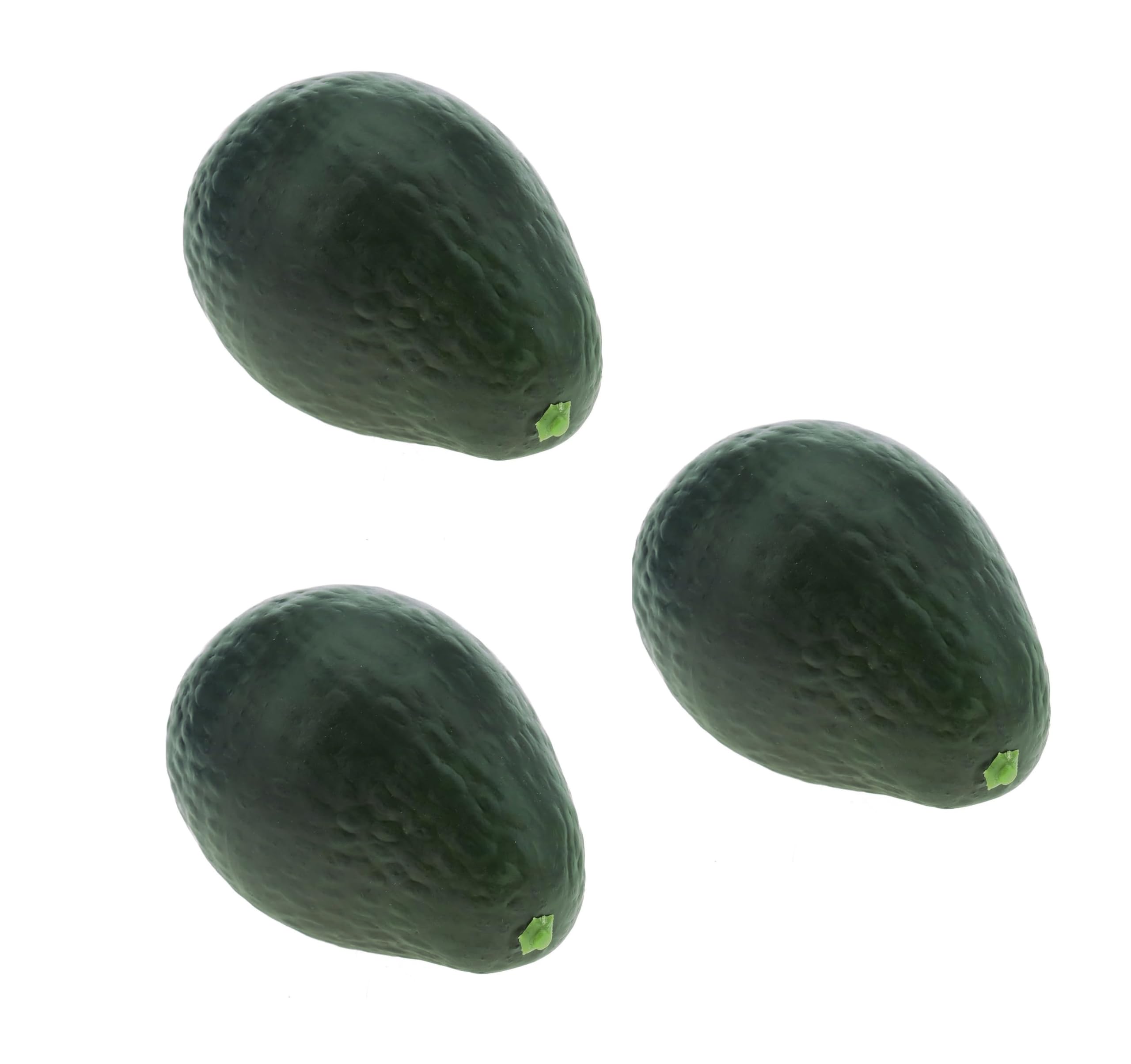 GMMHArtificial Decorative Avocado (Pack of 3) - Lifelike Plastic Fruit, Plastic Fruit, Artificial Fruit for Decoration, Shop Window, Household, Kitchen, Party, Hotel