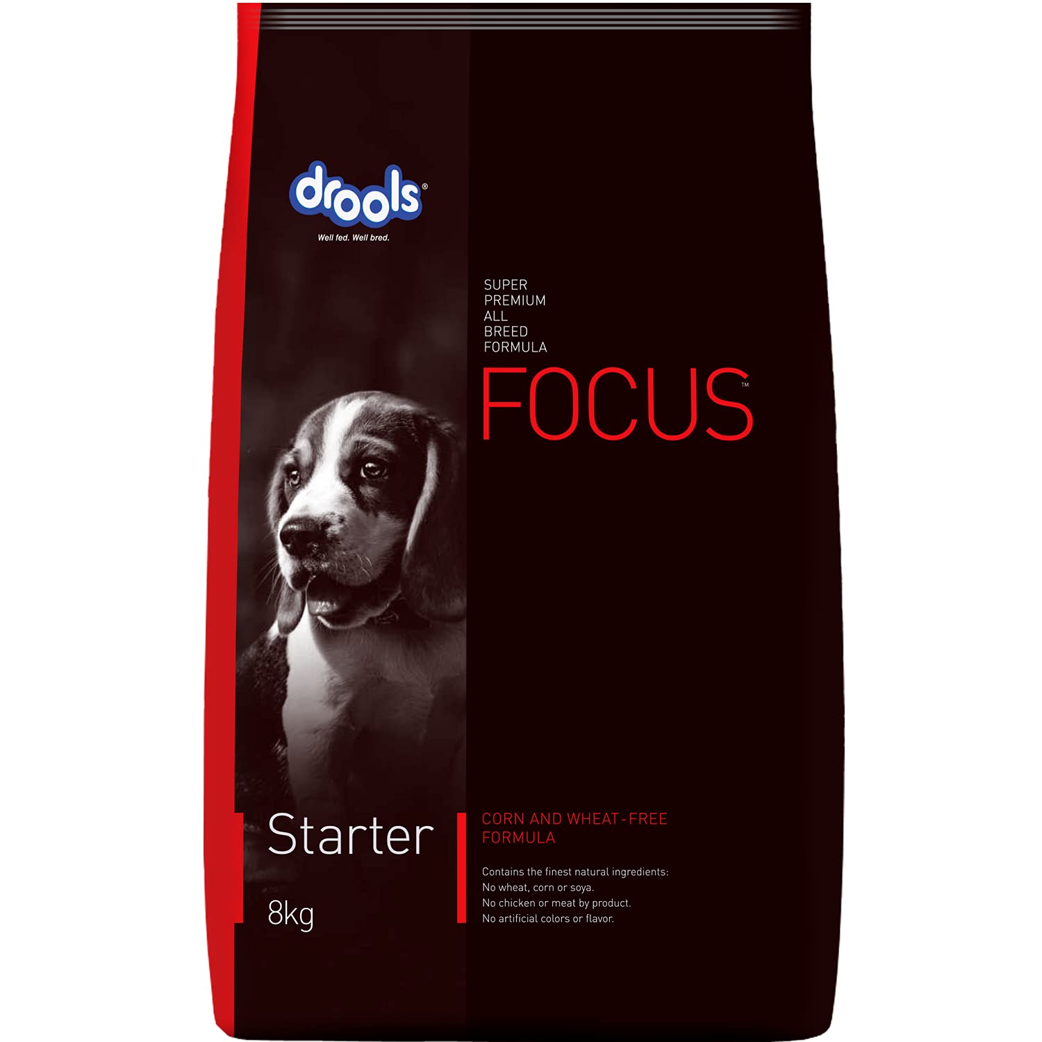 Drools Focus Starter Super Premium Dry Dog Food, 8kg Pack