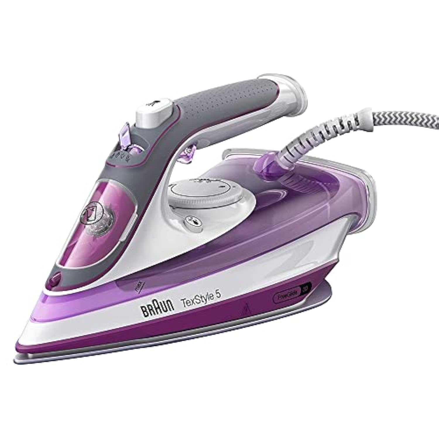 Braun TexStyle 5-2700 Watts, 300ml Water Capacity, FreeGlide 3D Technology, Auto Off Steam Iron SI 5037 Violet