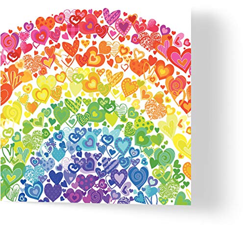 Rainbow - Birthday Card - Made from Recycled Materials - Greeting Cards for Friends, Family, Loved Ones - Made by UK Independent Artists - Compostable Packaging