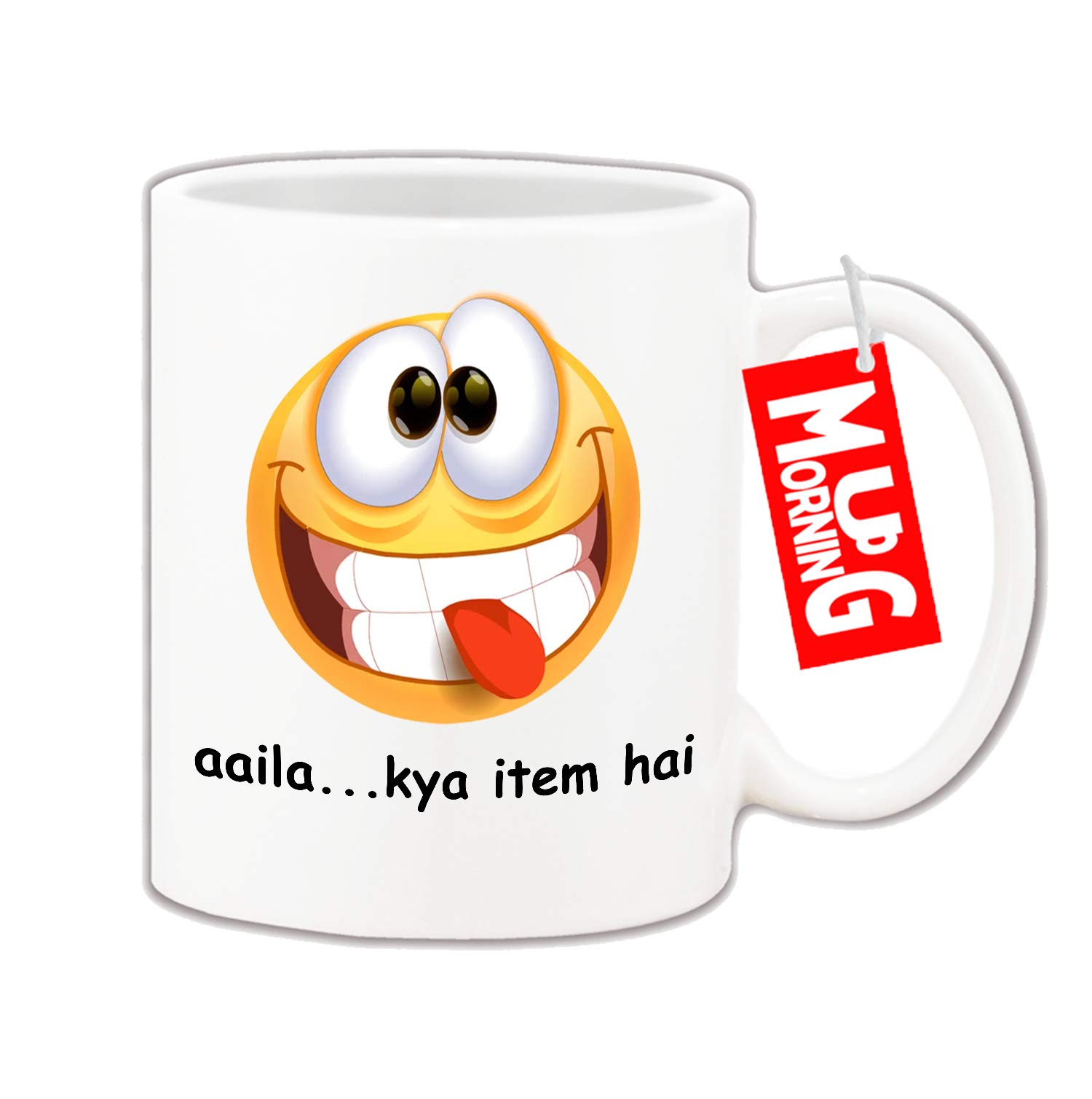 Mug Morning Aaila Kya Item Hai Emoji Mug | Funny Emoji Mug | Emoji Coffee Mugs