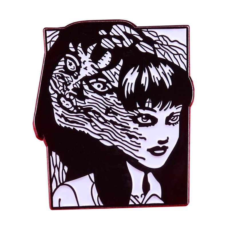 Junji Ito Tomie Kawakami Japanese Horror Manga Uzumaki 1.25" Enamel Pin Badge