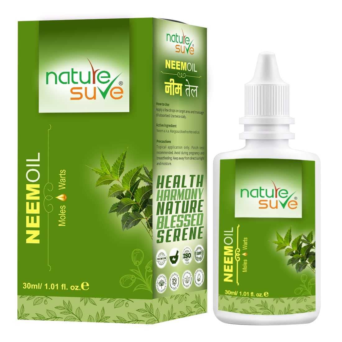 Nature Sure Neem Oil for Moles & Warts in Men & Women - 30ml