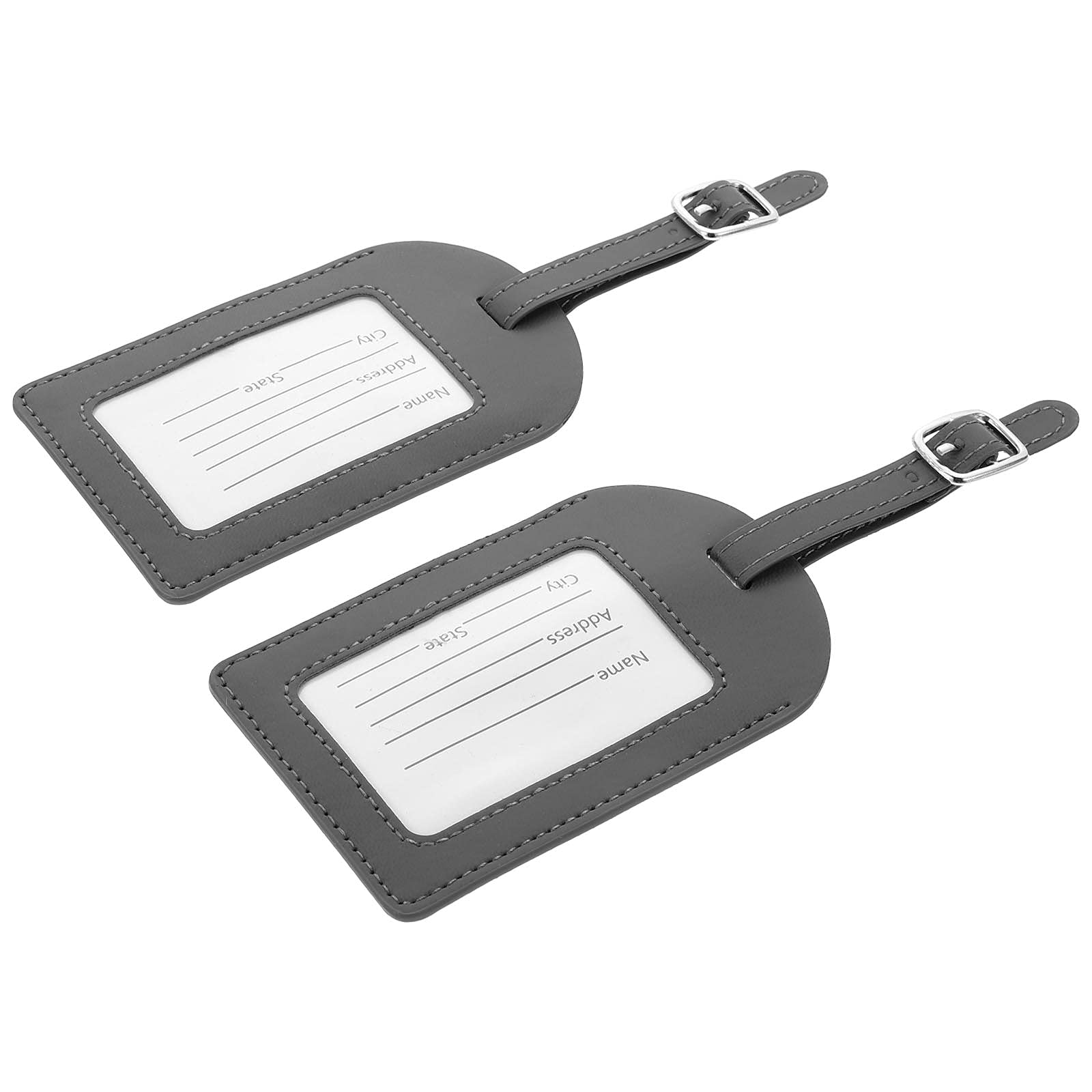 TENDYCOCOTENDYCOCO 2Pcs Luggage Tags PU Leather ID Labels Durable Suitcase Labels Hanging Tags