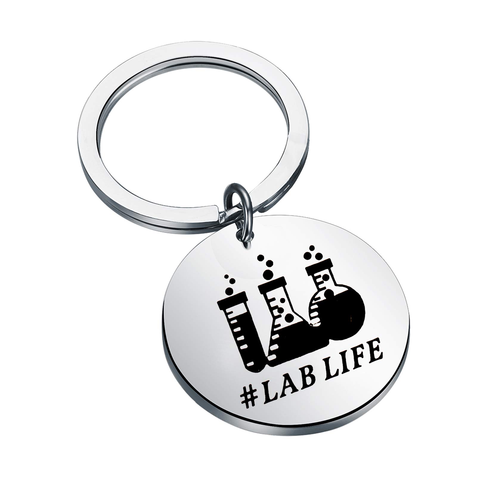 SEIRAA Lab Week Lab Tech Gift Lab Life Keychain Gift for Biology Chemistry Teacher Science Lovers