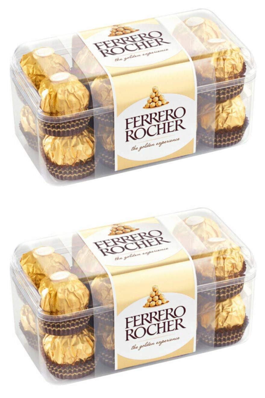 Ferrero Rocher Chocolate - 16 Pcs, 200 gm (2 x Ferrero 16 Pcs, 200g)