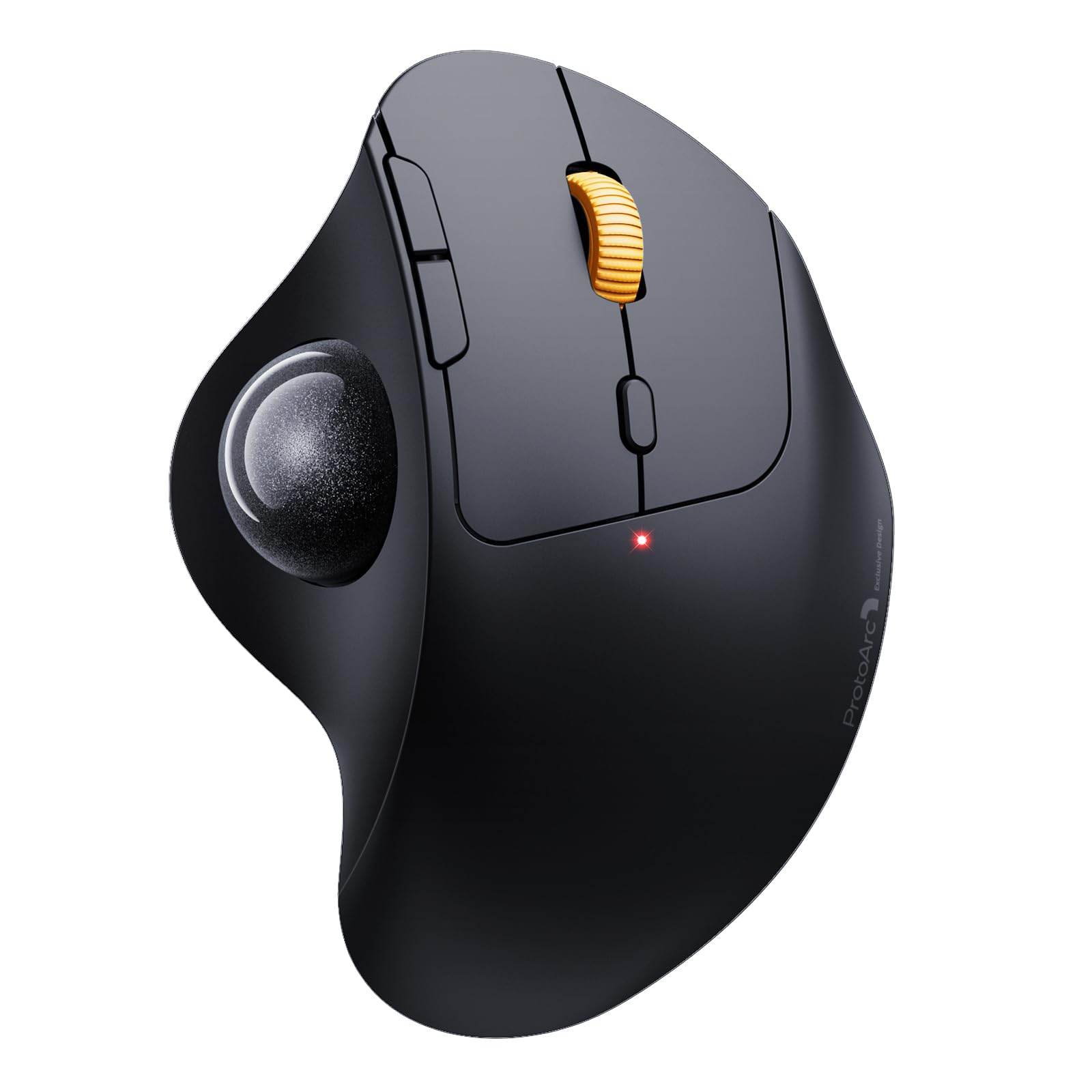 ProtoArc Trackball Mouse, Bluetooth / 2.4 GHz Compatible, 3 Devices Simultaneously Connected, Wireless Mouse, Trackball, Silent, Thumb, Type-C Rechargeable, Large Capacity Battery, 5 Levels DPI