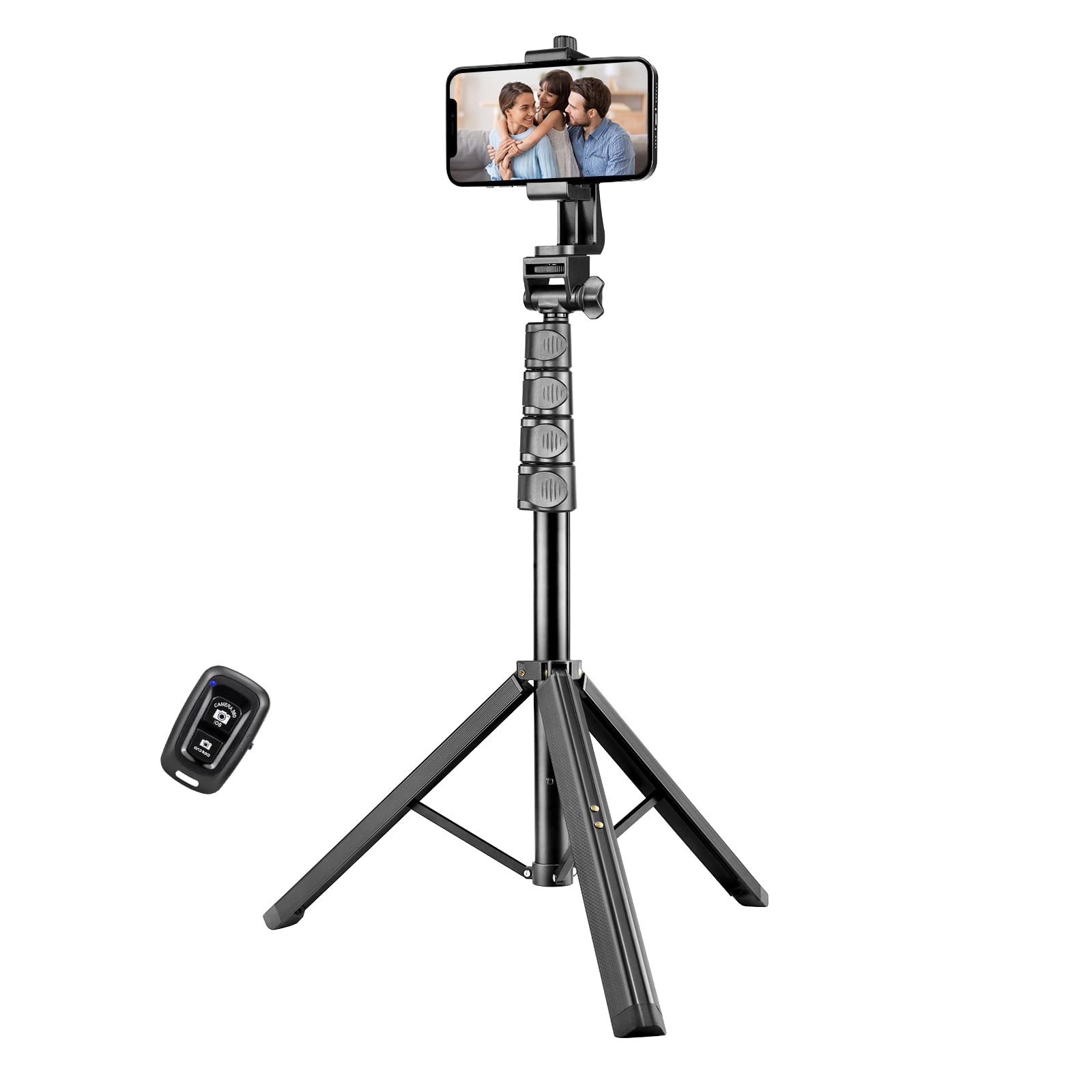 YOTOCversion 71 inch/180cm Phone Tripod Stand & Selfie Stick Tripod,Cell Phone Tripod Stand with Wireless Remote & Phone Holder,Compatible with iOS & Android Smartphones