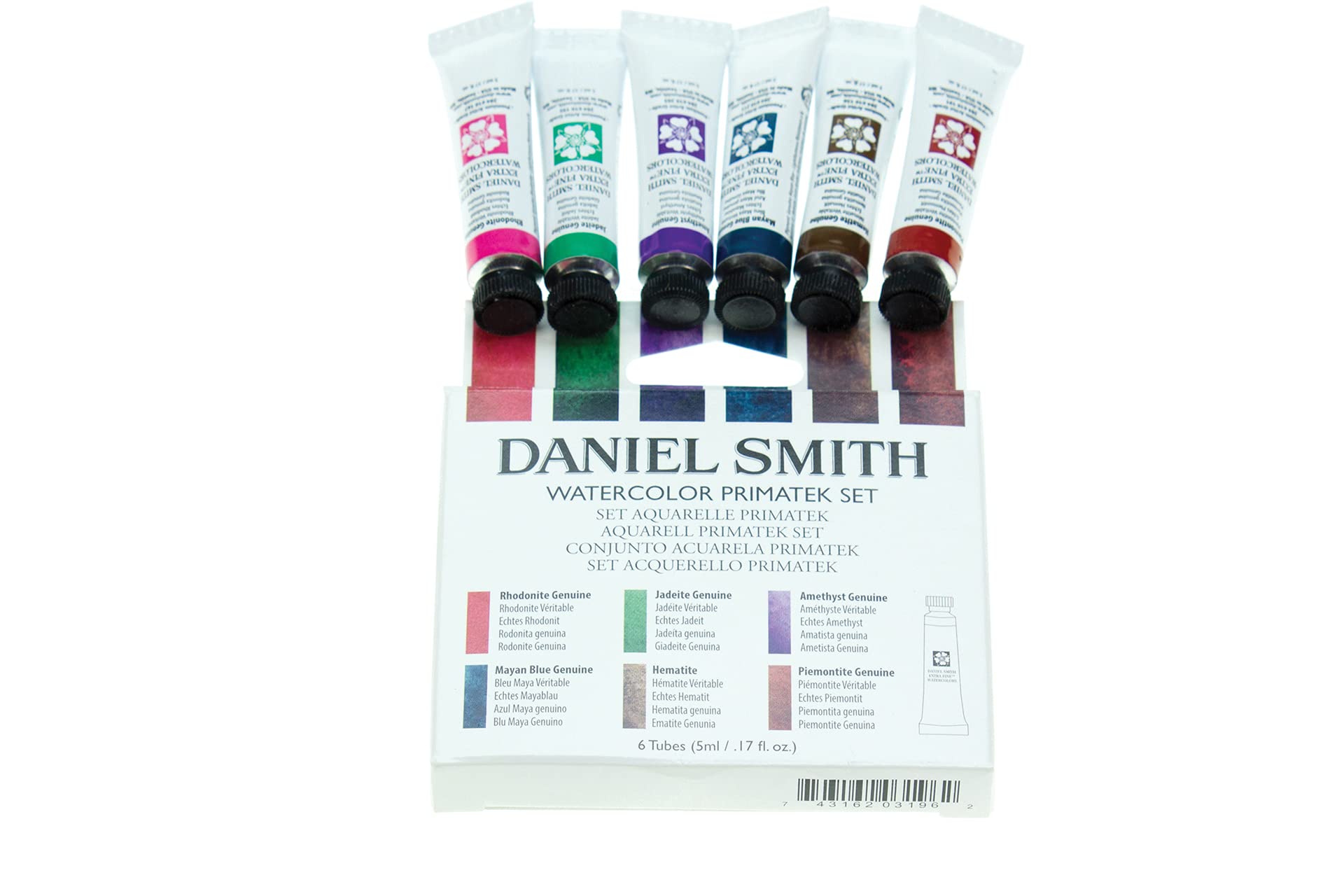 DANIEL SMITH Watercolor Set 5ml Tubes - Primatek Introductory Watercolor Set - 6 Tubes, 285610006